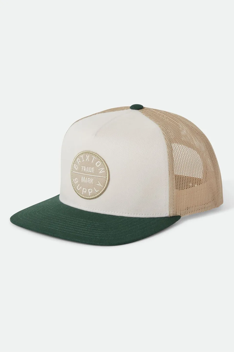 brixton-oath-trucker-cap-off-white-green-sand-mesh image 1