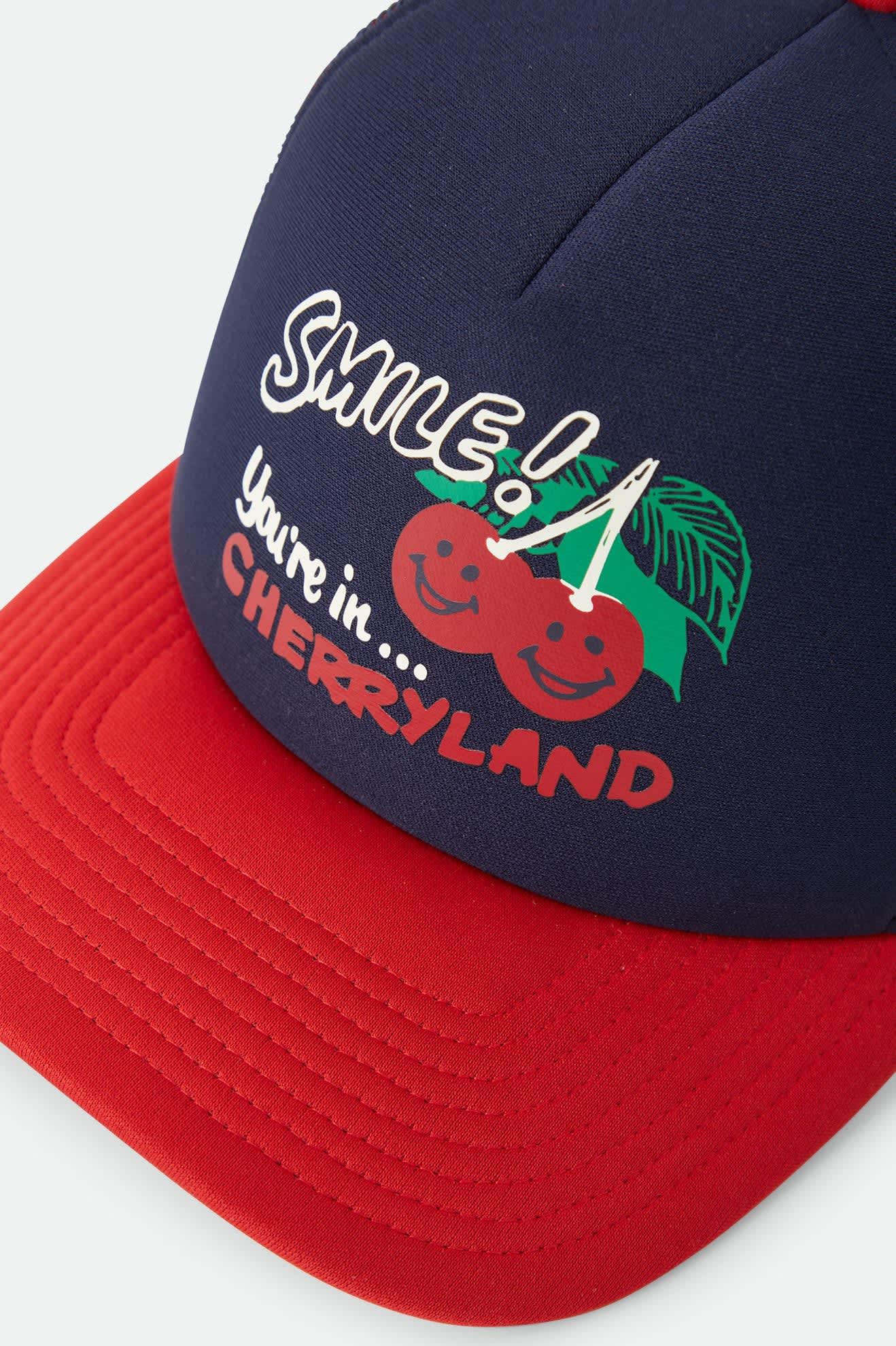 brixton-cherryland-trucker-cap-navy-crimson-mesh image 3