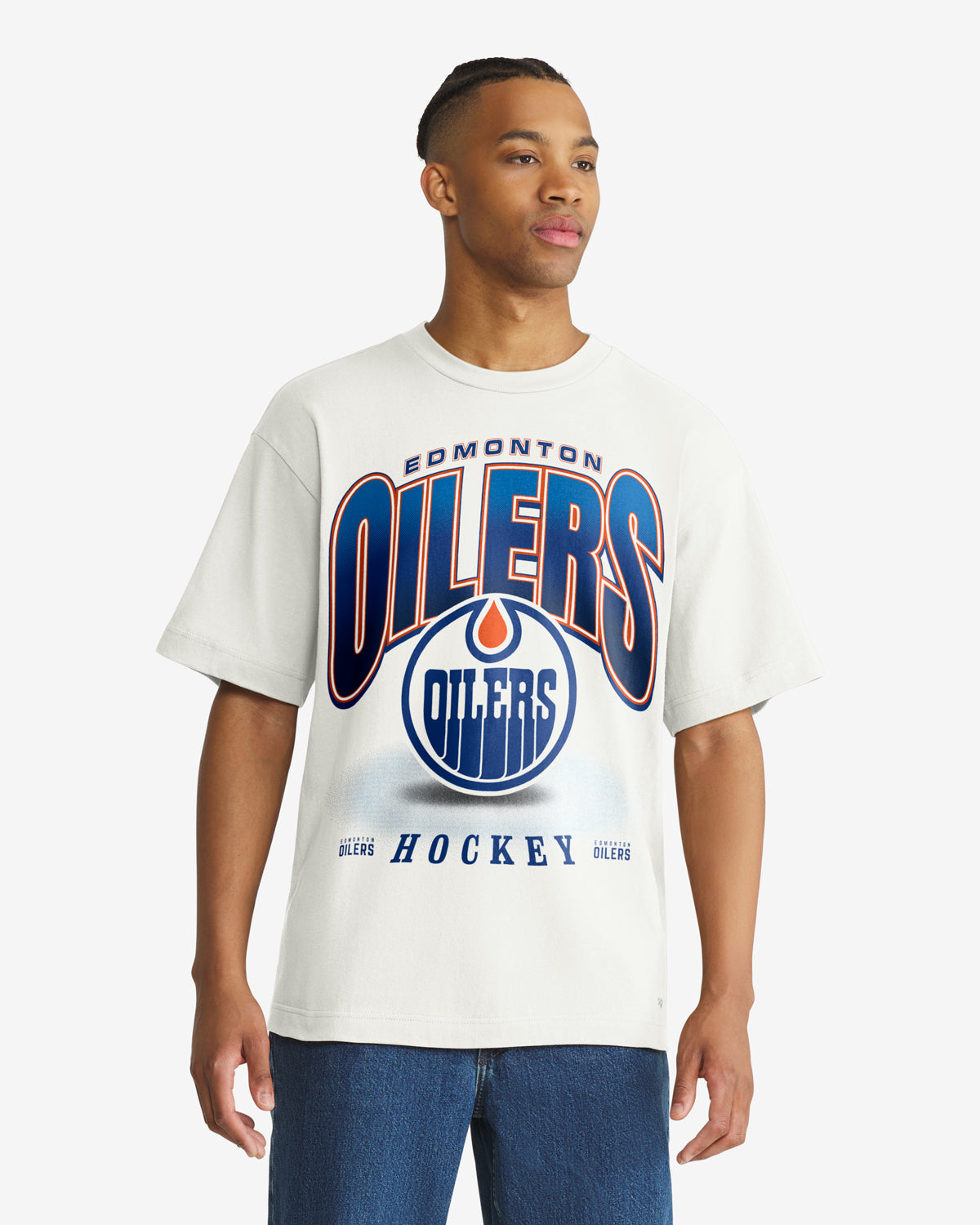 47-foundation-tee-edmonton-oilers-t-shirt-sandstone-herren image 1