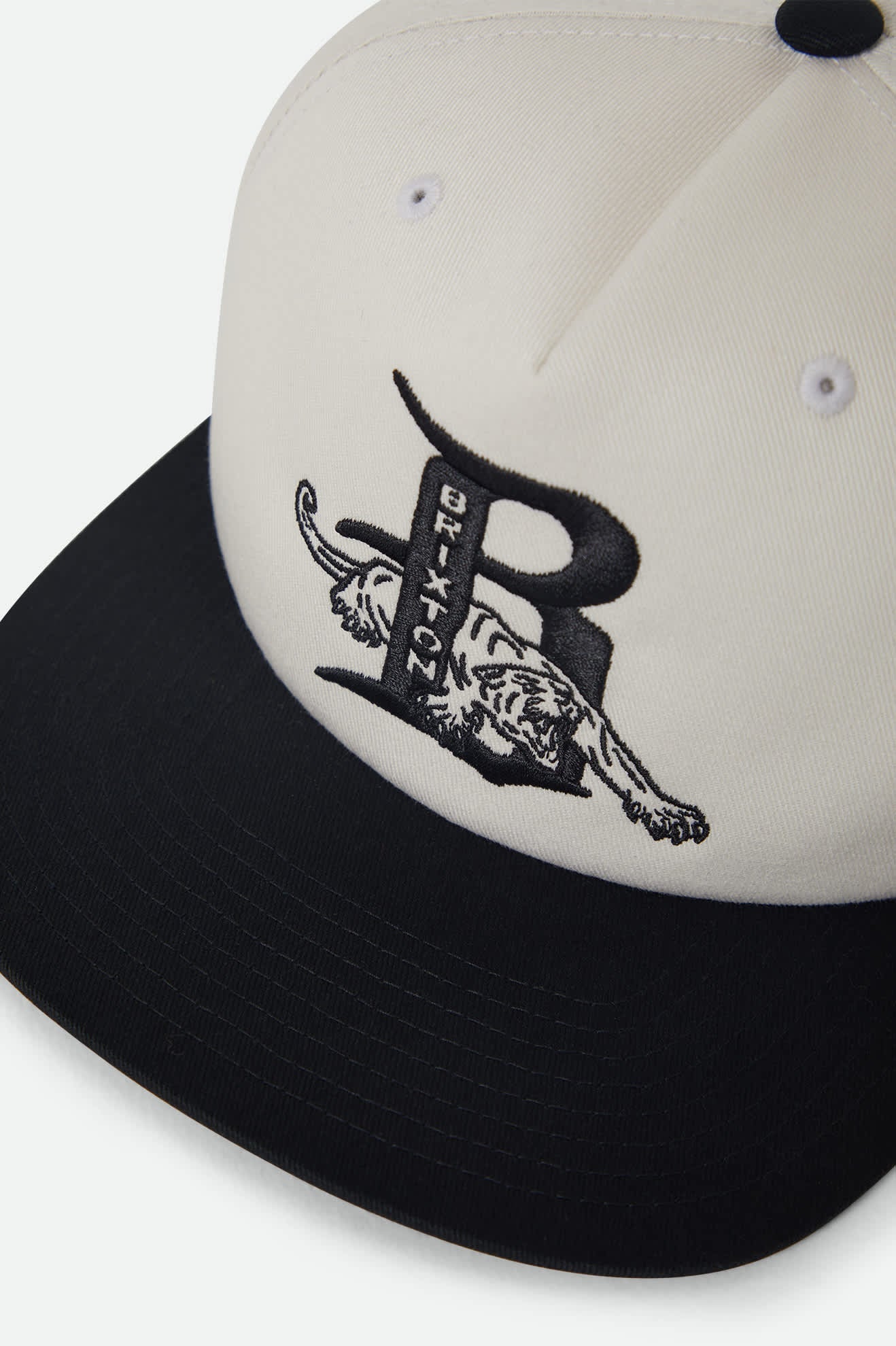brixton-predator-snapback-cap-off-white-black-baumwolle image 2