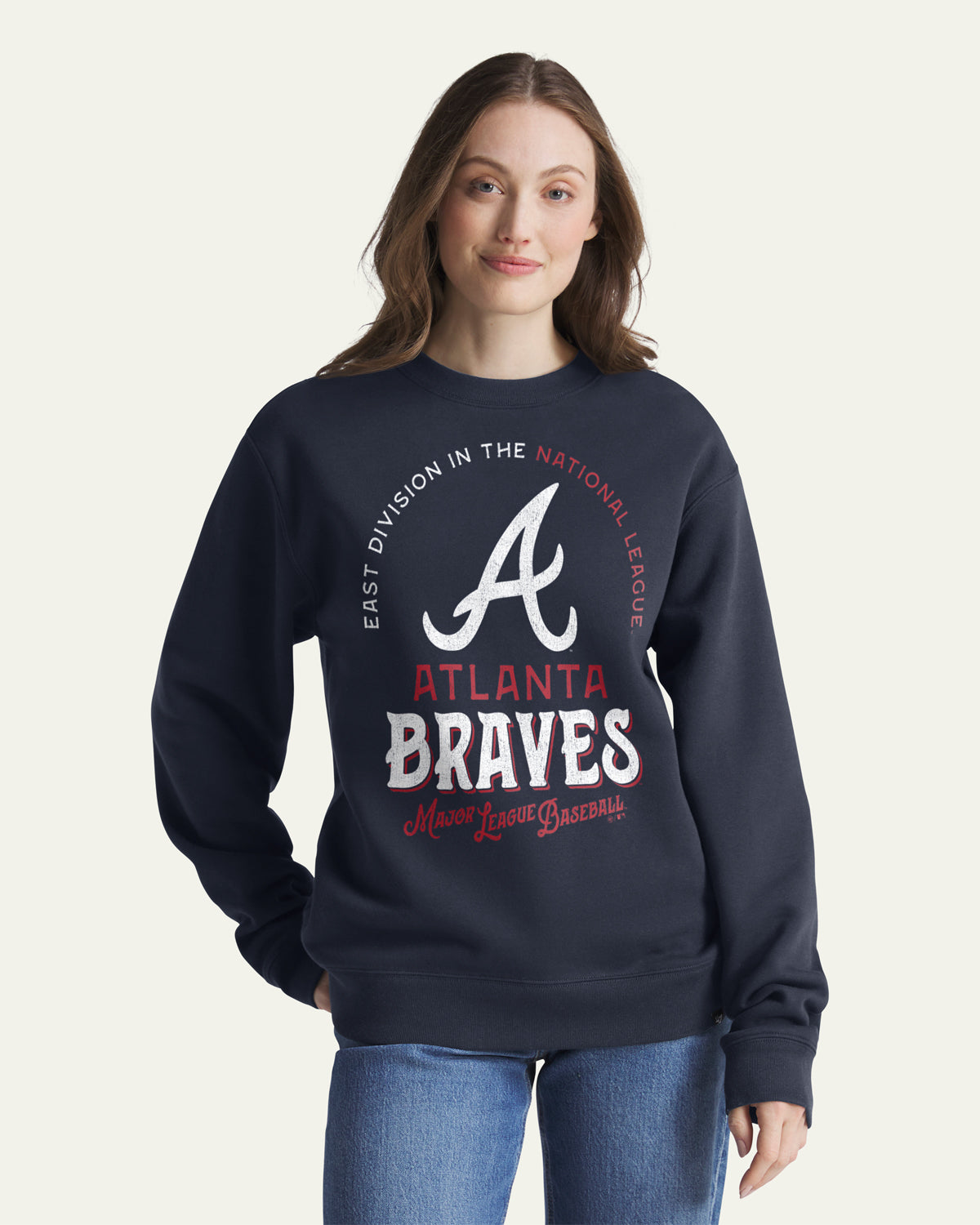 47-brand-braves-juggletoss-everyday-crew-sweatshirt-navy image 3