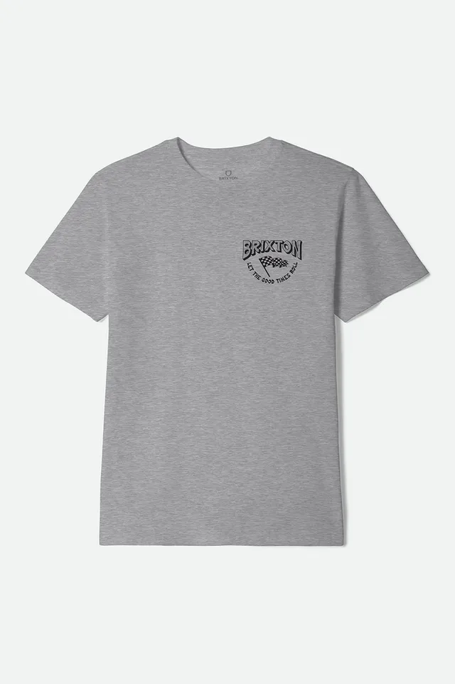 brixton-garnet-t-shirt-herren-heather-grey-baumwollmix image 1