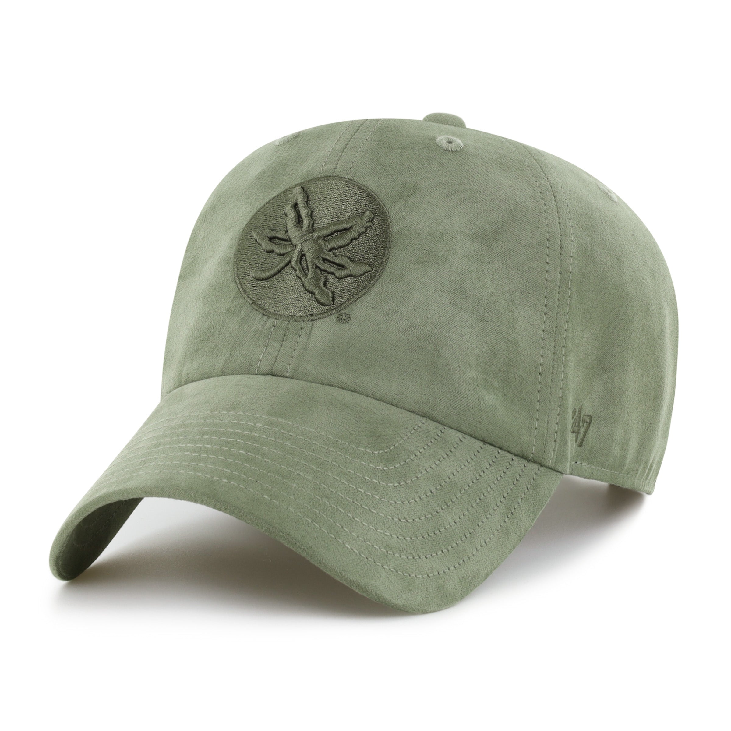 47-clean-up-ohio-state-buckeyes-ballpark-suede-cap-moss image 1
