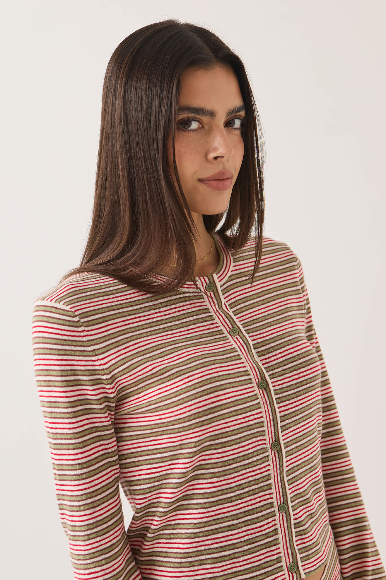 brixton-bixby-cardigan-green-multi-stripe-baumwollstrick image 4