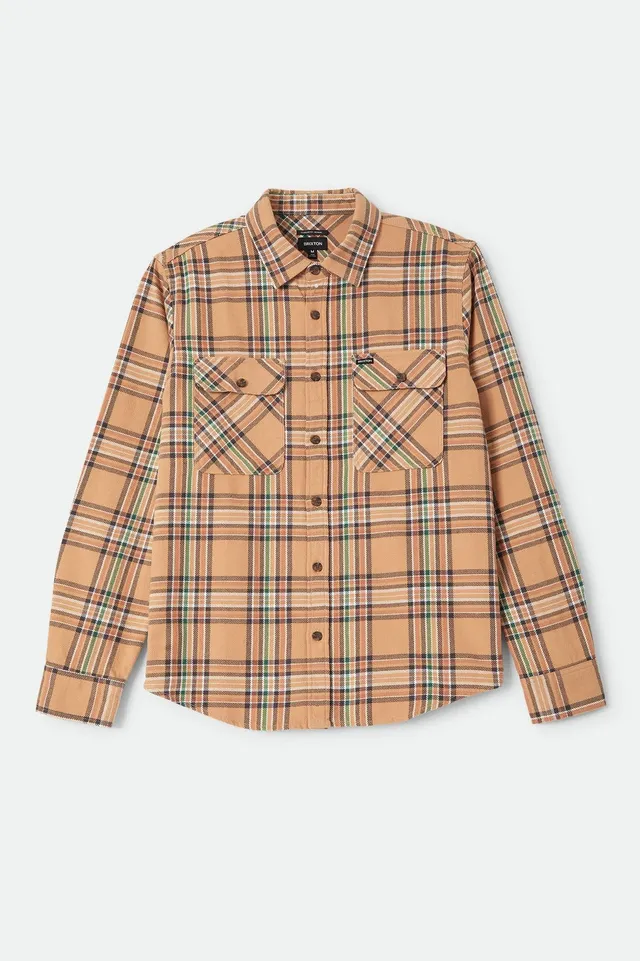brixton-bowery-flannel-khaki-multi-karohemd-herren image 1