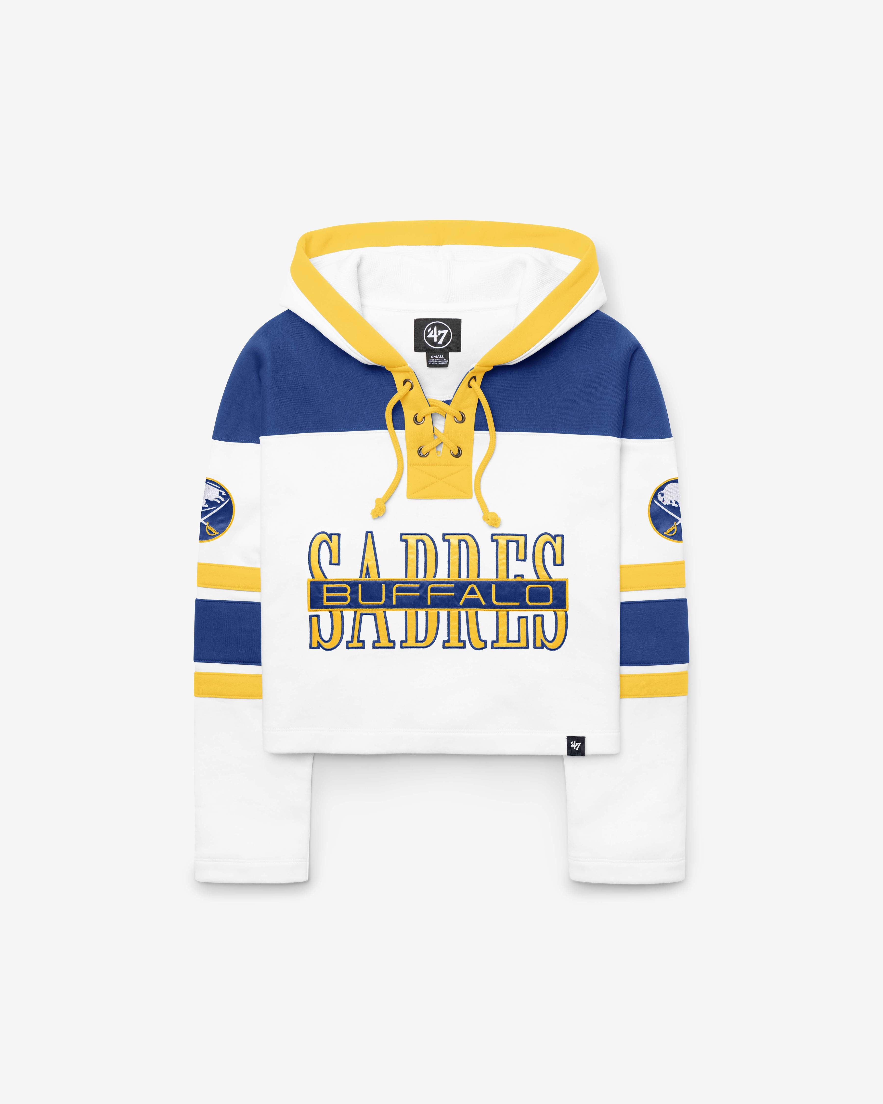 47-brand-lacer-hoodie-buffalo-sabres-white-wash-cropped-damen image 1