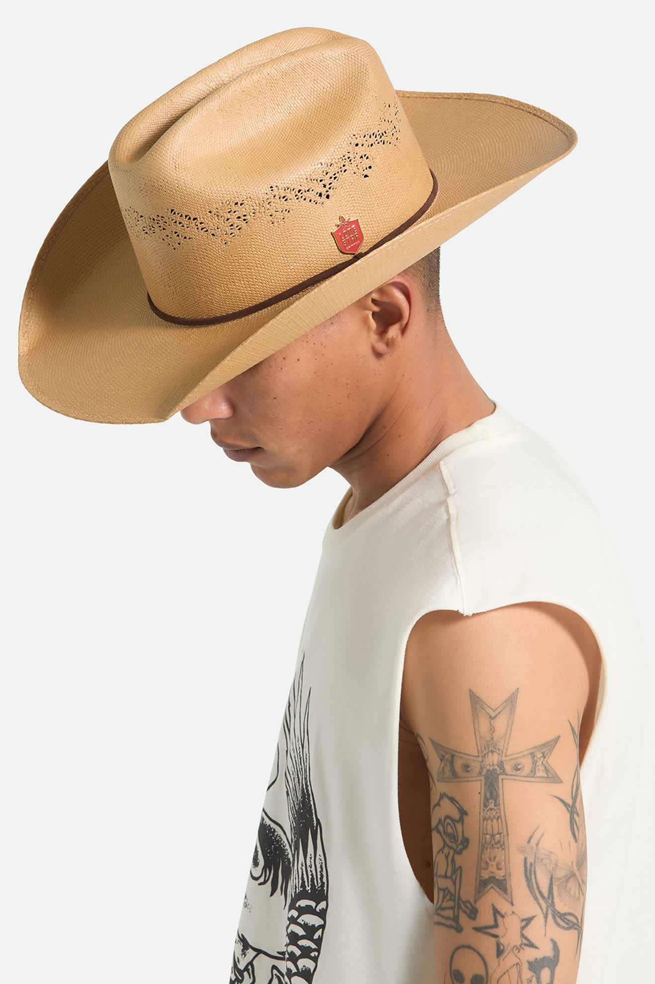 brixton-lone-star-cowboyhut-texas-gold-stroh-10-2-cm-krempe image 3