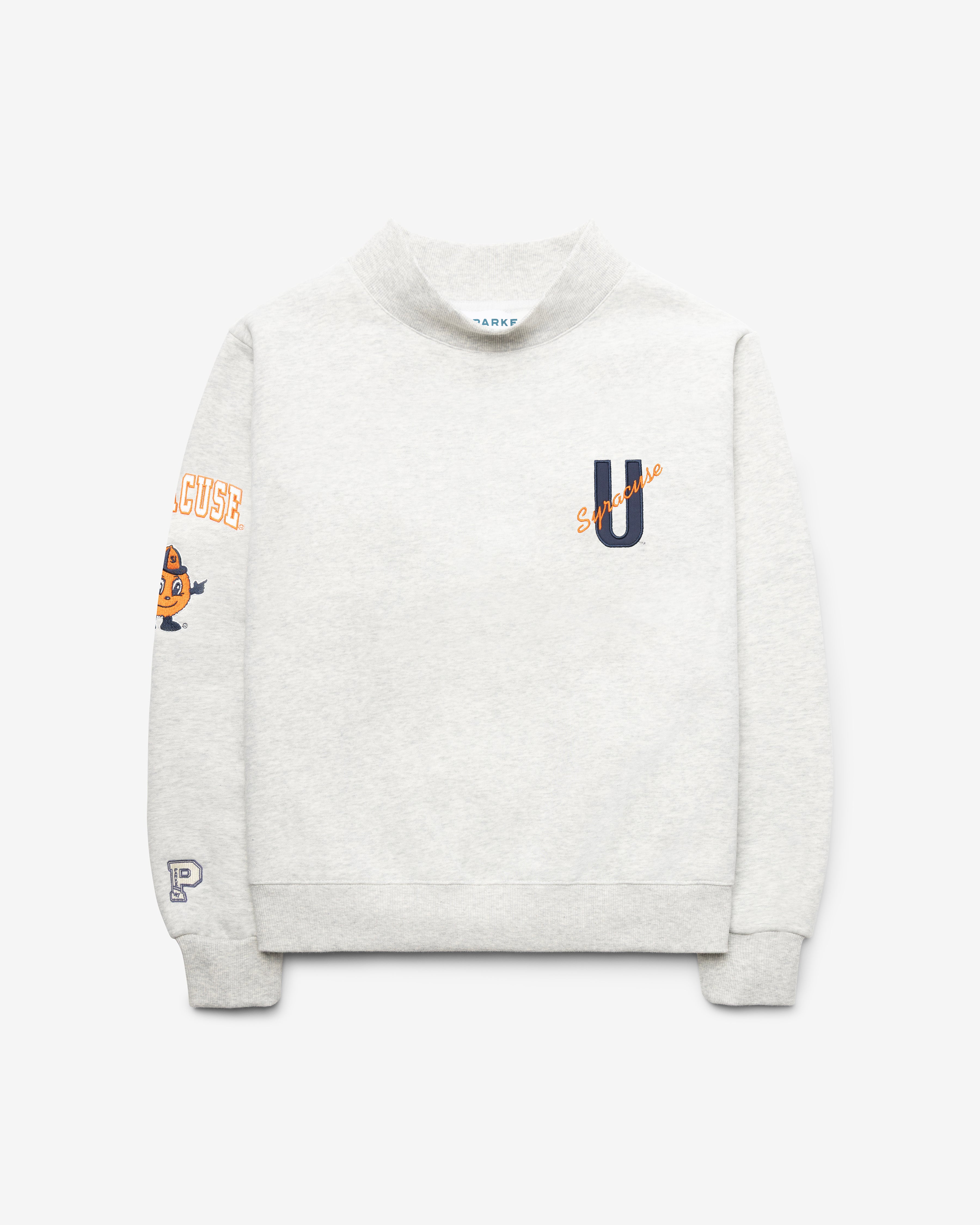 47-brand-parke-syracuse-orange-mockneck-pullover-relay-grey image 2