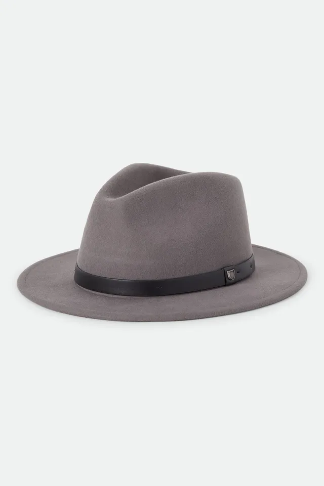 brixton-messer-fedora-grau-wollfilz-hut image 1