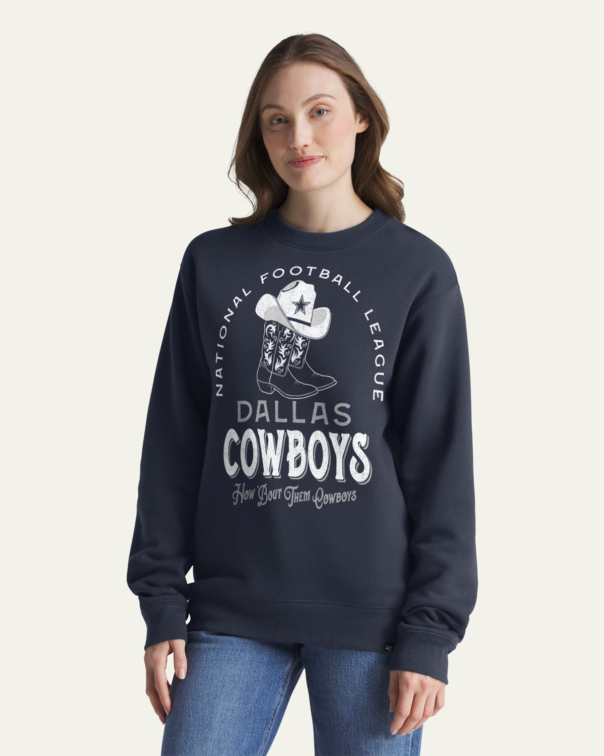 47-brand-47-everyday-crew-dallas-cowboys-sweatshirt-navy-2 image 3