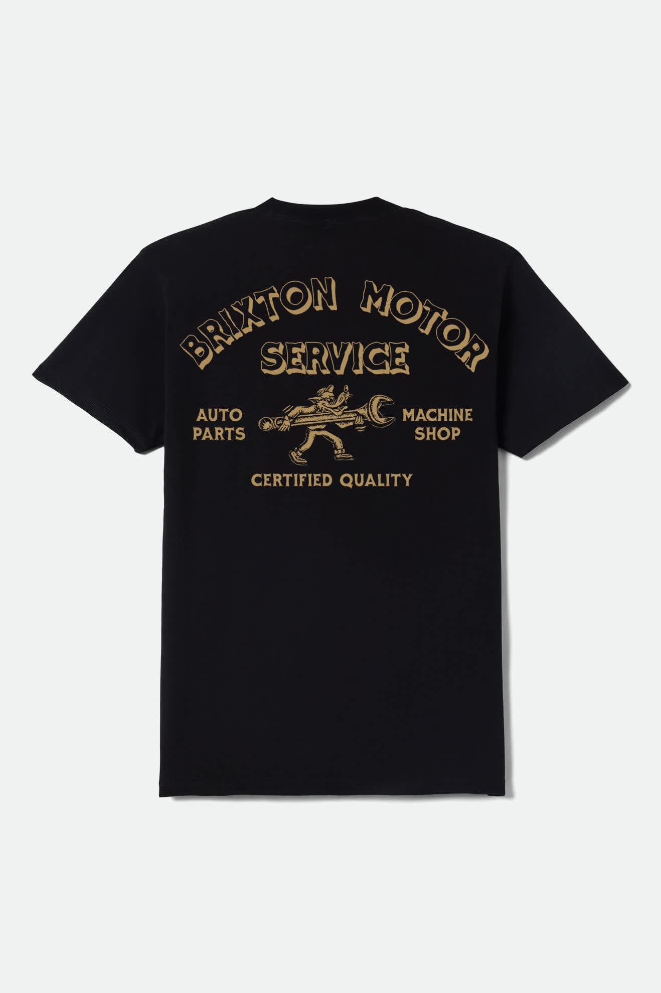 brixton-dyson-t-shirt-schwarz-brust-und-r-ckenprint image 2