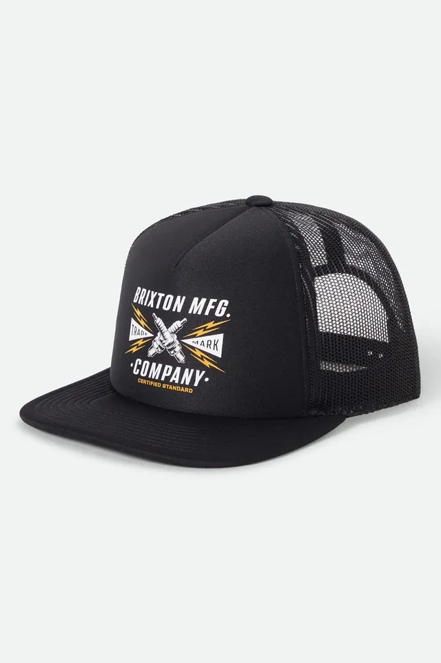 brixton-danton-netplus-trucker-cap-black-black-mesh image 1
