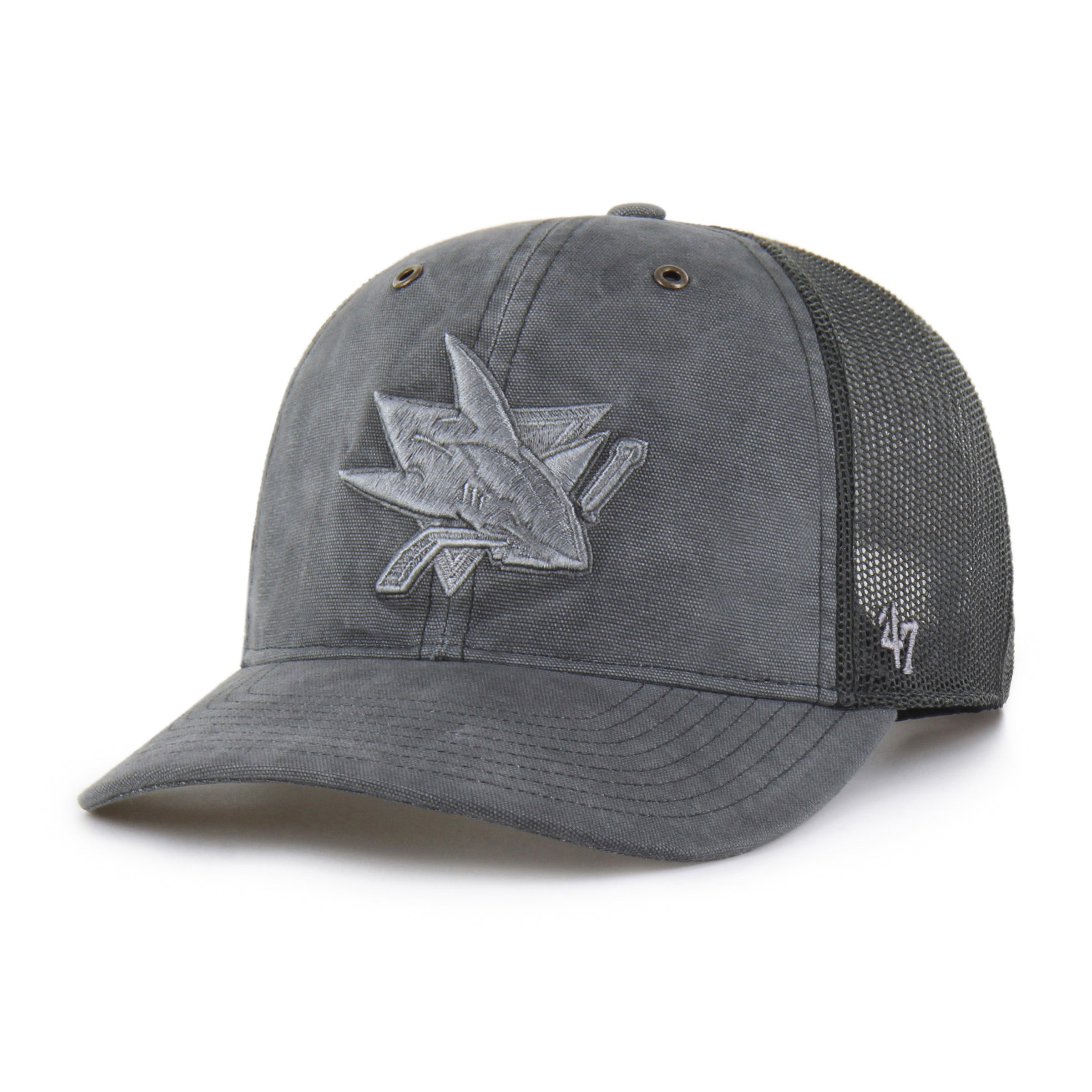 47-brand-47-trucker-san-jose-sharks-cap-carhartt-shadow image 4
