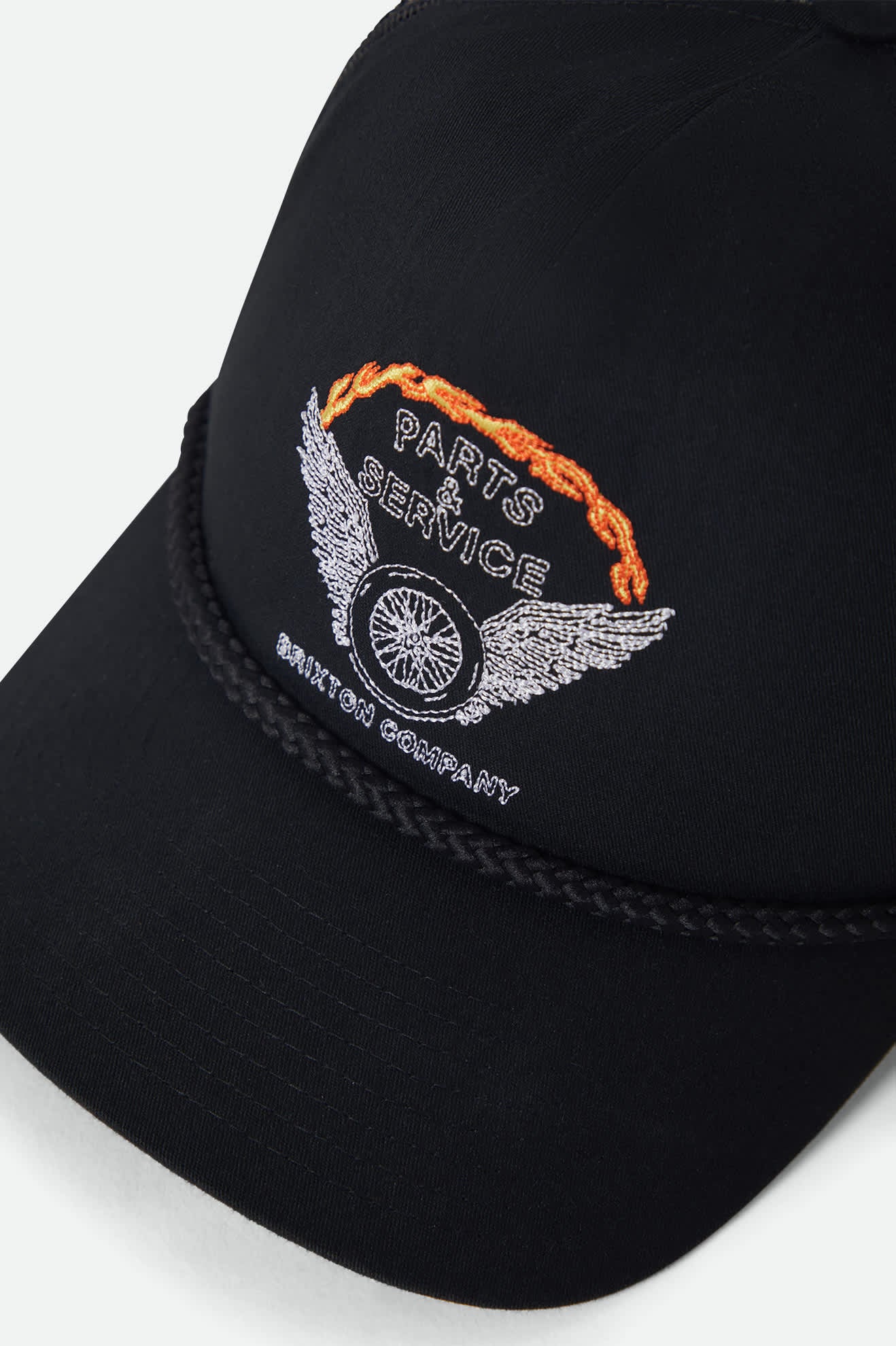 brixton-leeway-trucker-cap-black-black-mesh image 3