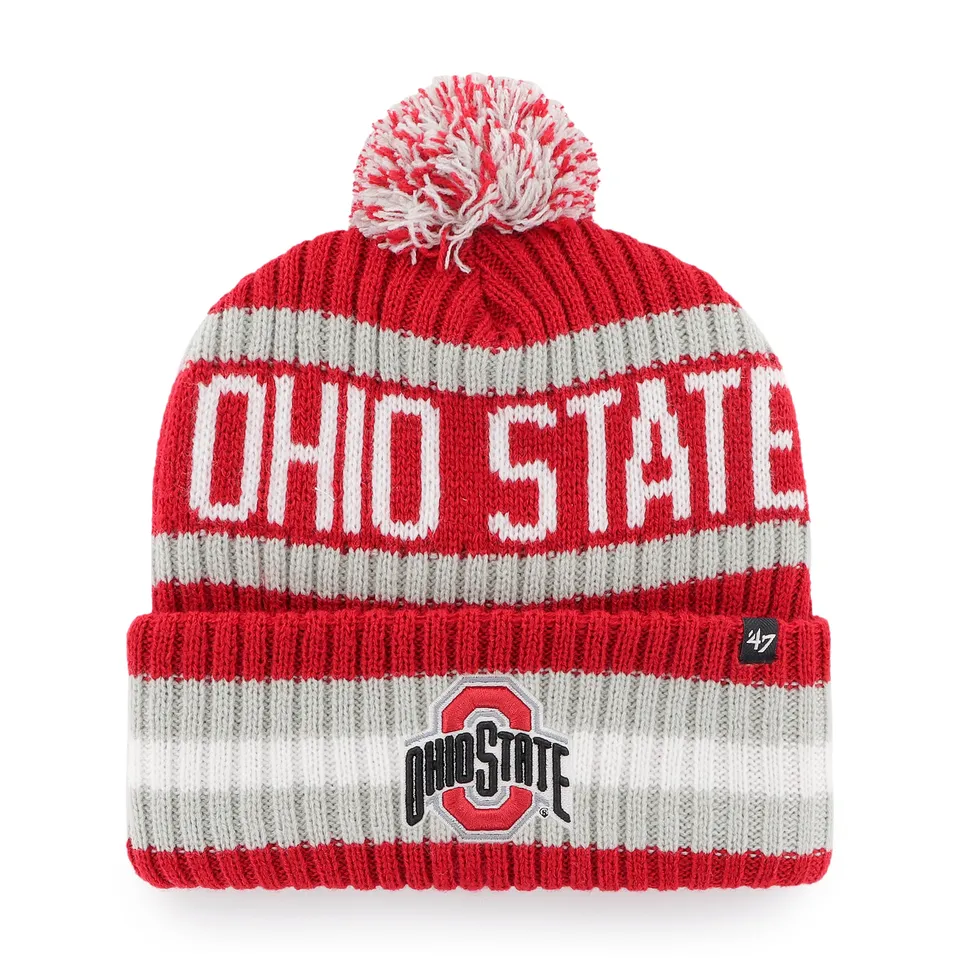 47-brand-bering-cuff-knit-m-tze-ohio-state-buckeyes-rot image 1