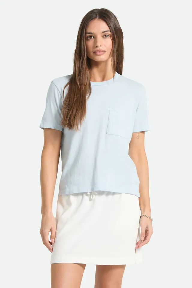 brixton-carefree-perfect-t-shirt-blue-aura-bio-baumwolle image 1