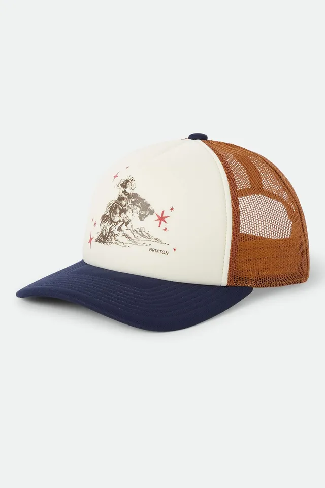 brixton-mid-century-ranch-trucker-cap-off-white-navy image 1