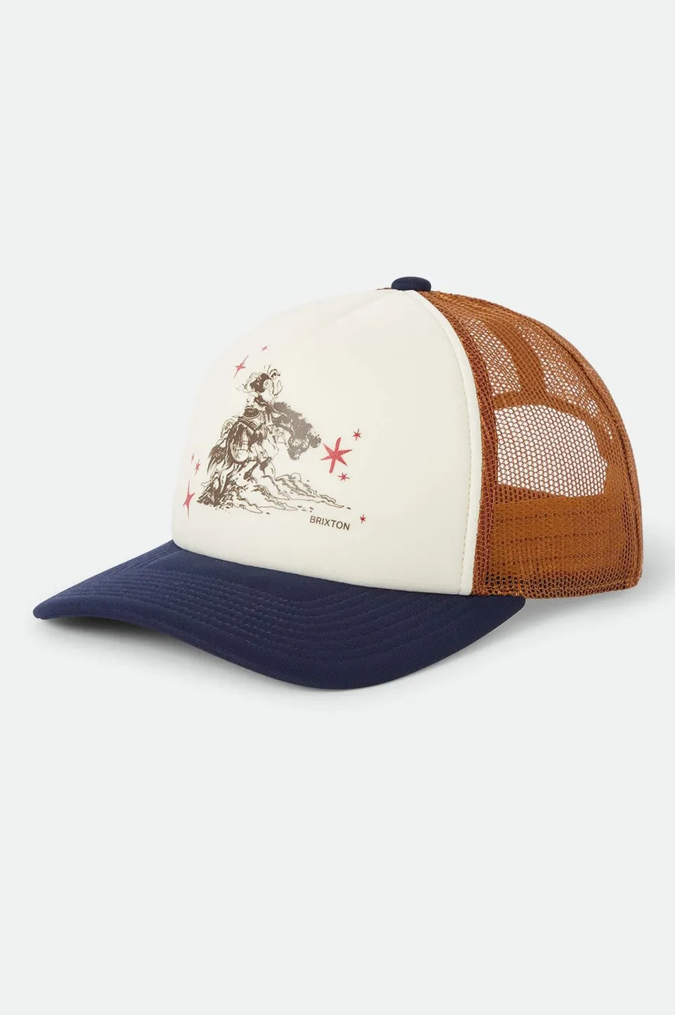 brixton-mid-century-ranch-trucker-cap-off-white-navy image 1