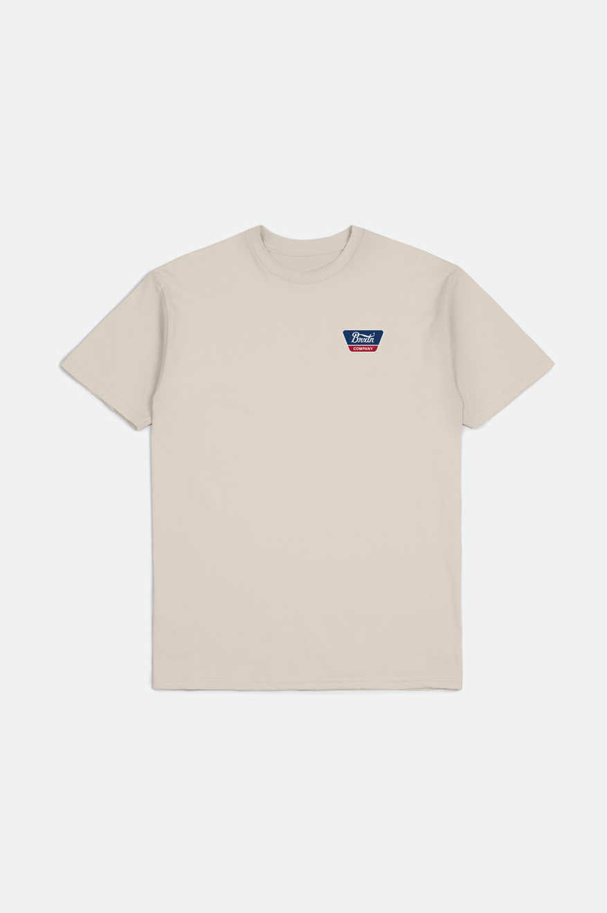 brixton-linwood-s-s-standard-t-shirt-cream-baumwolle-print image 2