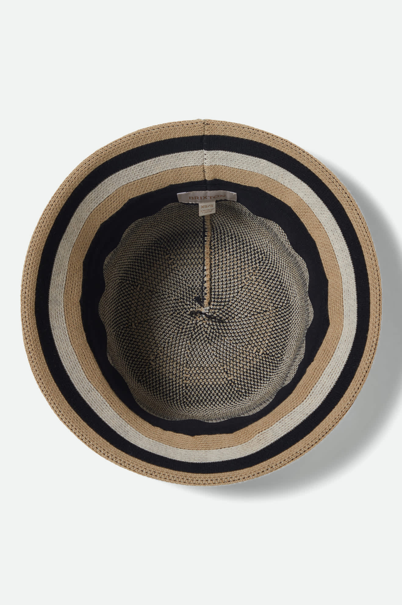 brixton-lisboa-bucket-hat-schwarz-sand-strick image 5