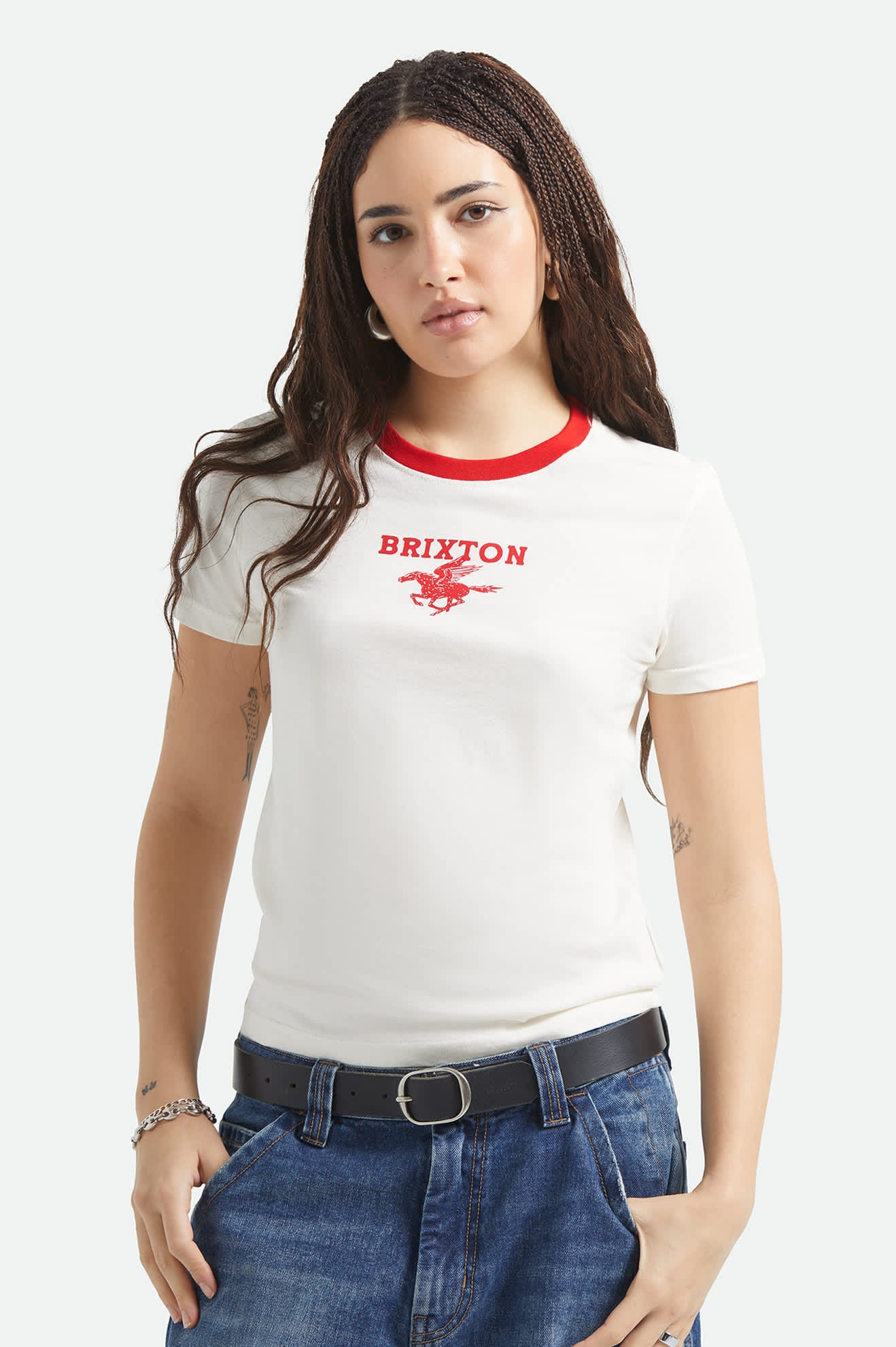brixton-pegasus-slim-crew-t-shirt-vintage-white-printshirt image 3