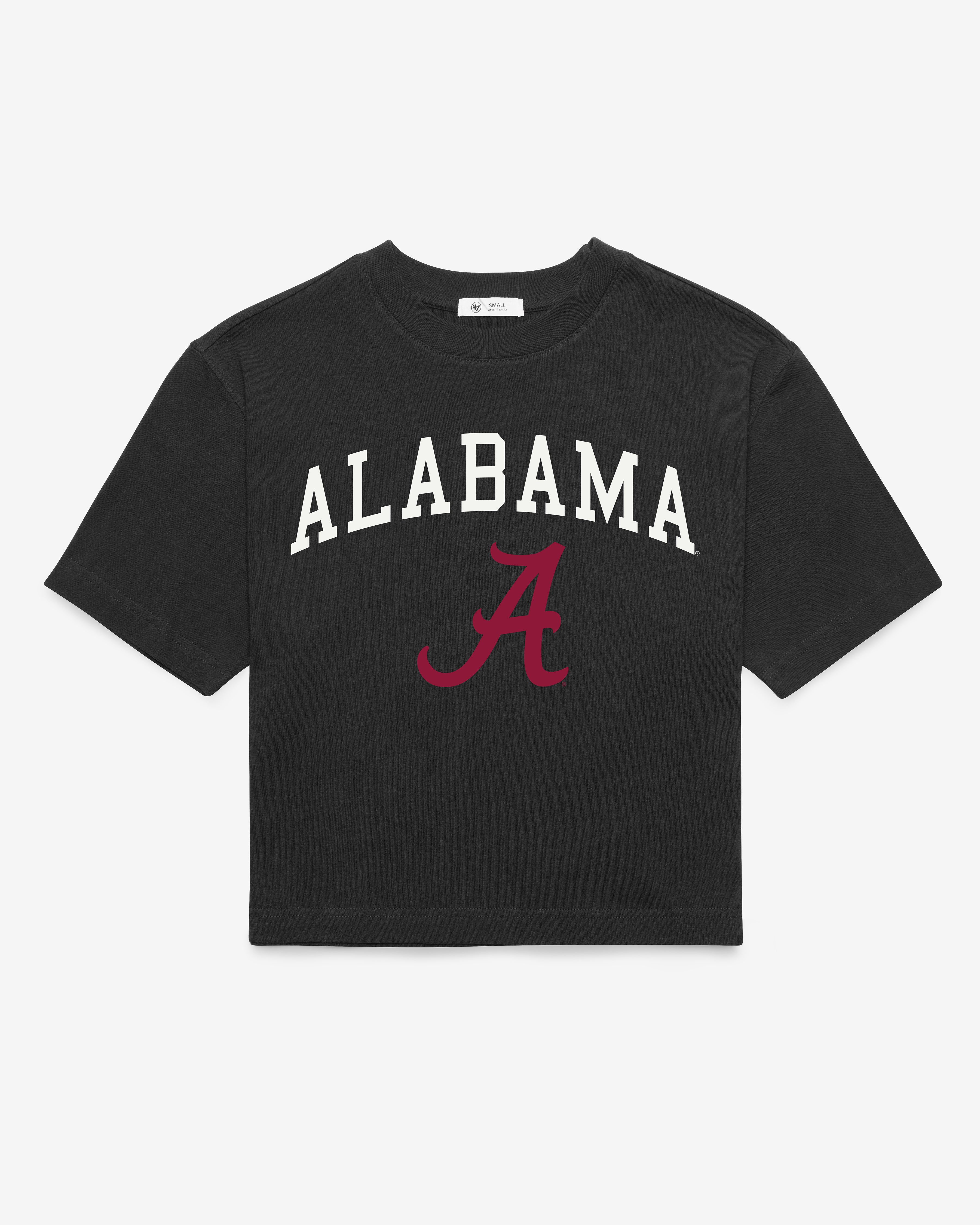 47-alabama-crimson-tide-arch-damen-crop-t-shirt-schwarz image 1