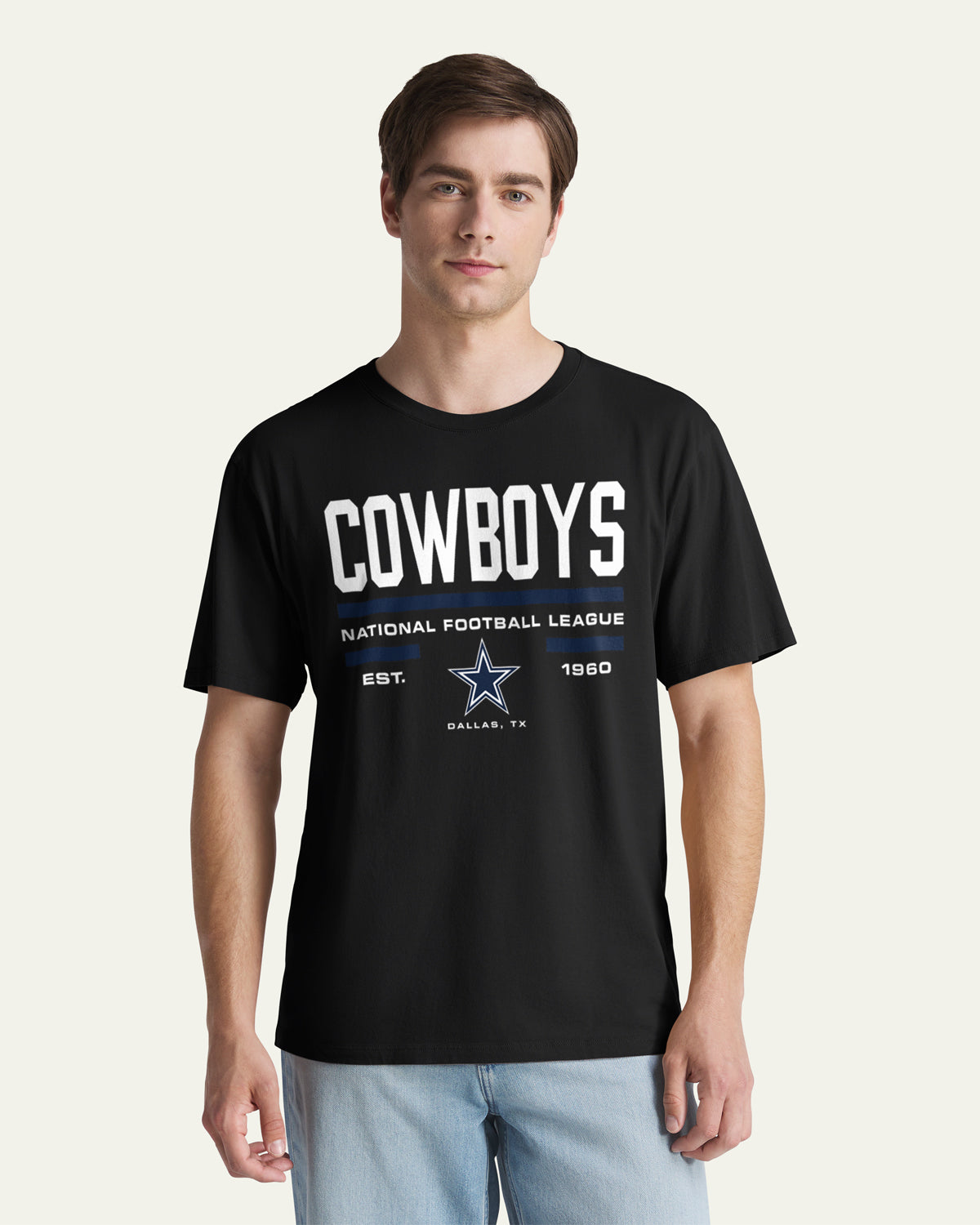 47-dallas-cowboys-stack-block-t-shirt-herren-schwarz image 1