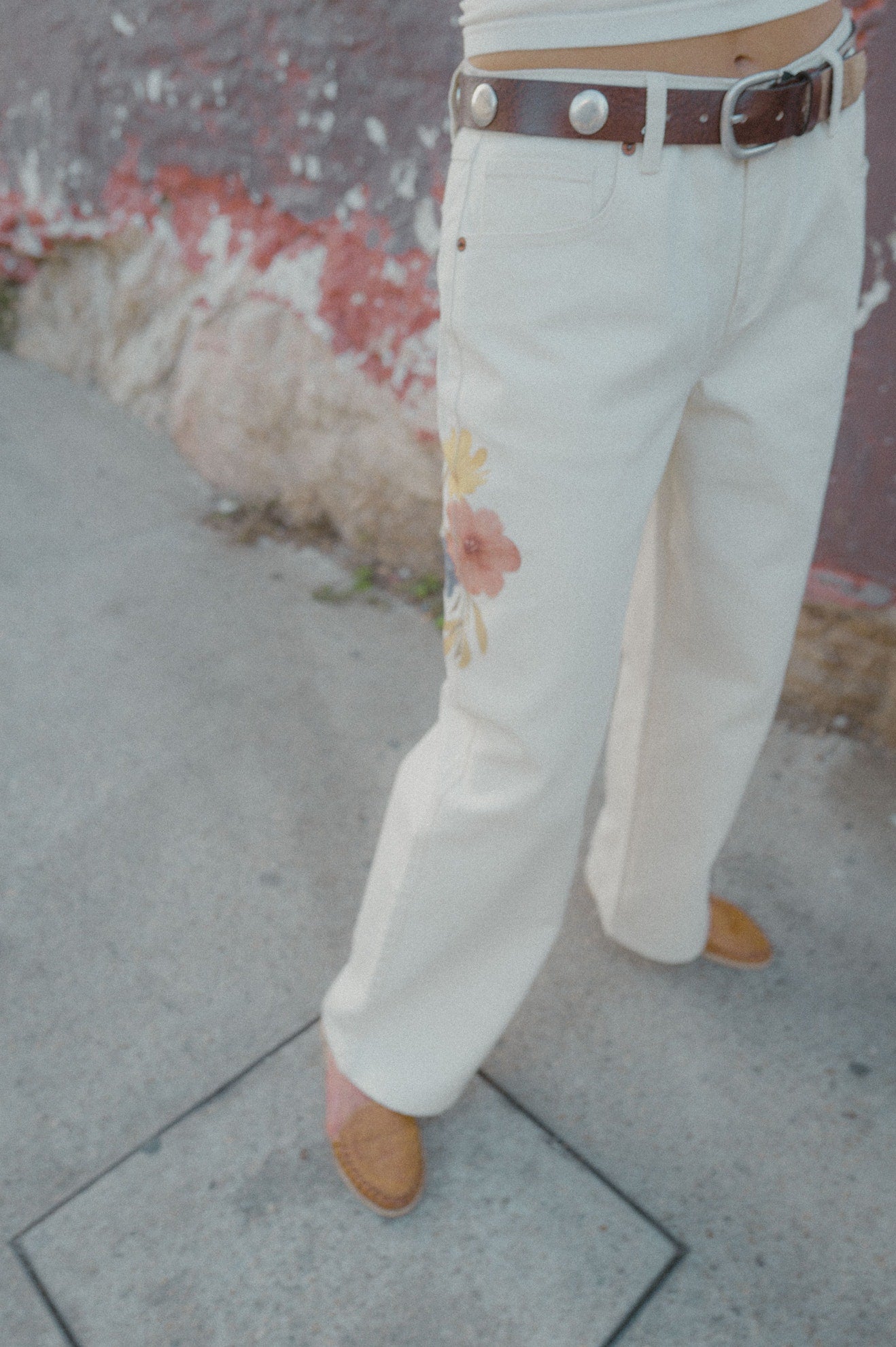 brixton-chloe-5-pocket-hose-off-white-floral-baumwolle image 8
