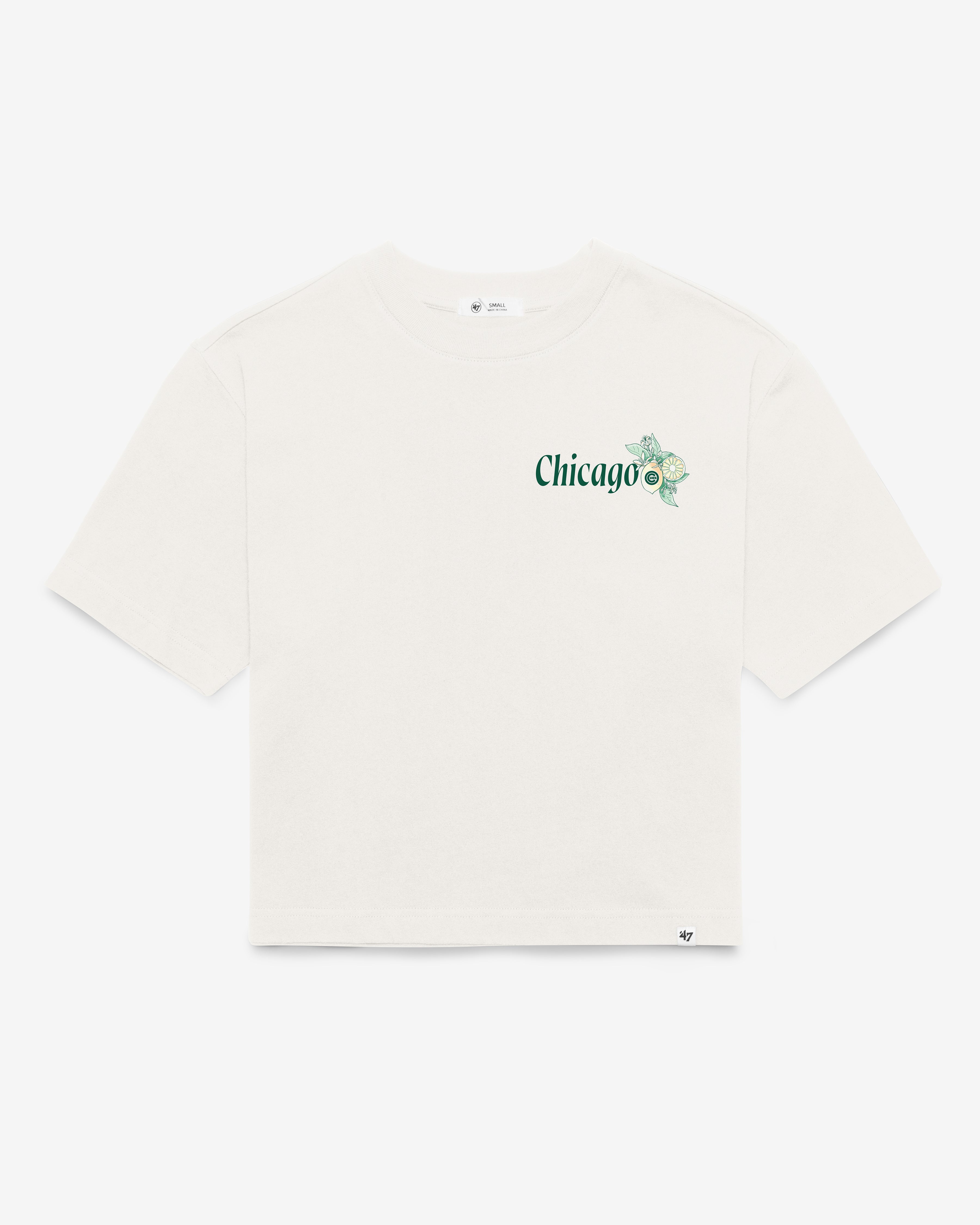 47-brand-reed-city-vacay-t-shirt-cubs-sandstone-damen-cropped image 2