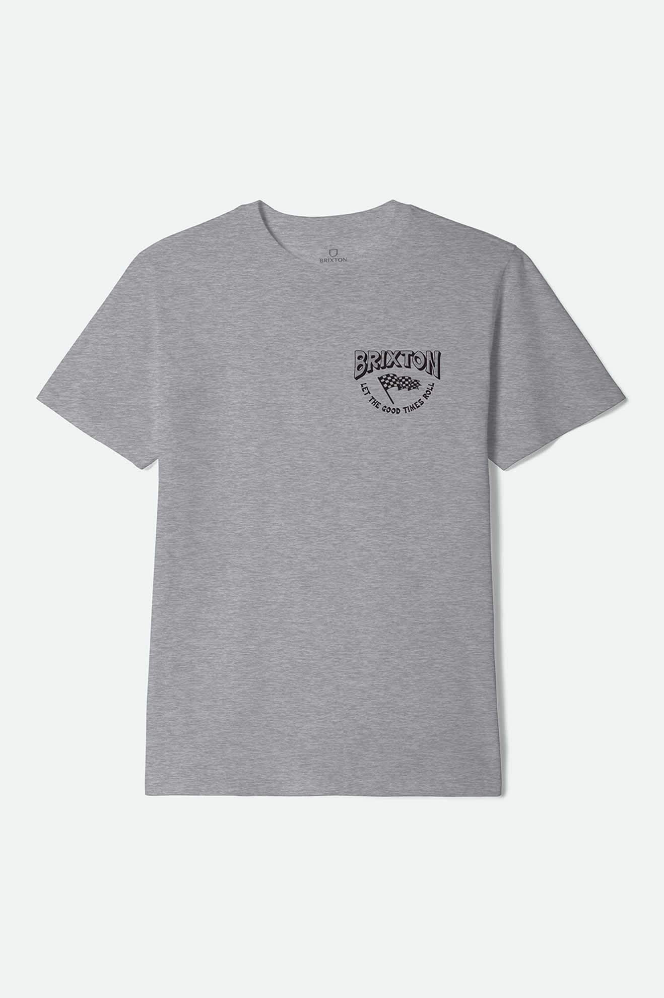 brixton-garnet-t-shirt-herren-heather-grey-baumwollmix image 1