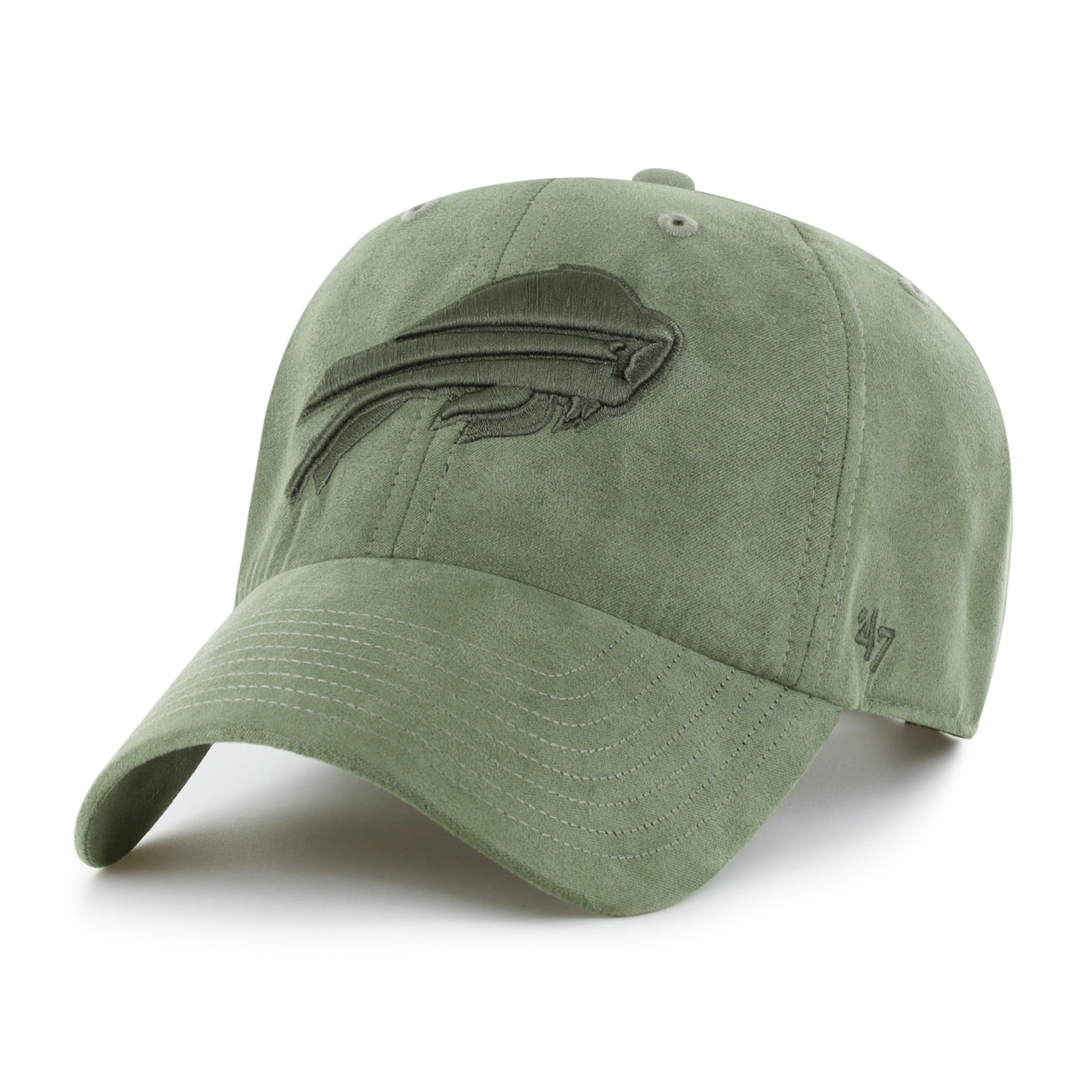 47-brand-clean-up-buffalo-bills-ballpark-suede-cap-moss image 1