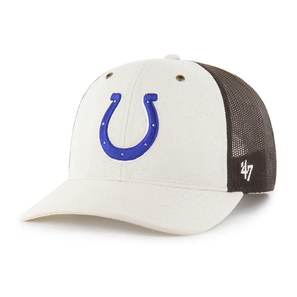 47-brand-colts-carhartt-undyed-trucker-cap-natural image 1