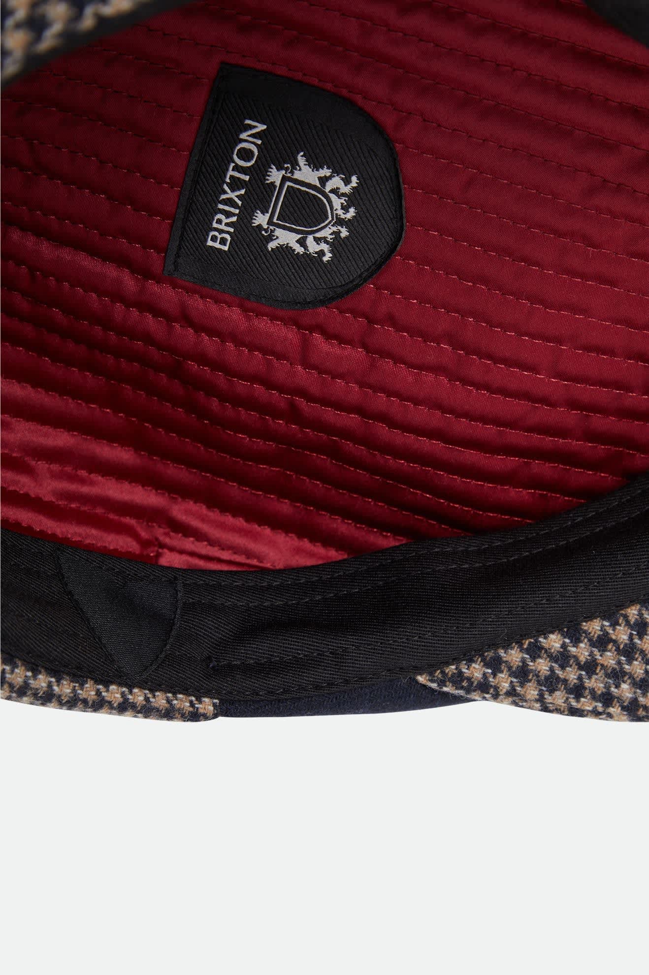 brixton-hooligan-flat-cap-navy-sand-houndstooth-schieberm-tze image 8