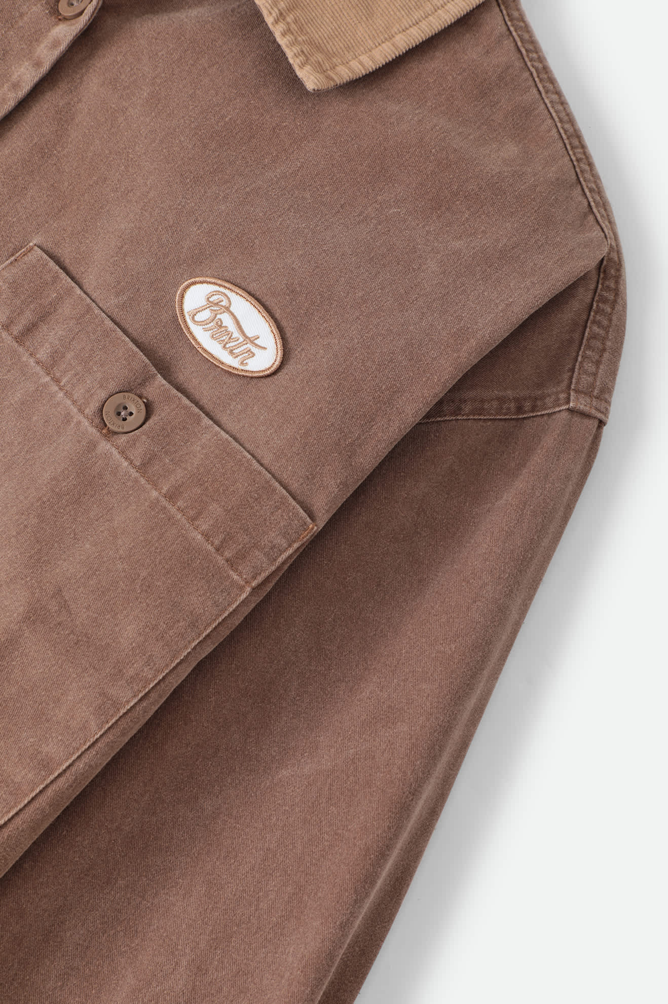 brixton-utopia-overshirt-flanellhemd-pinecone-brown-sand image 4