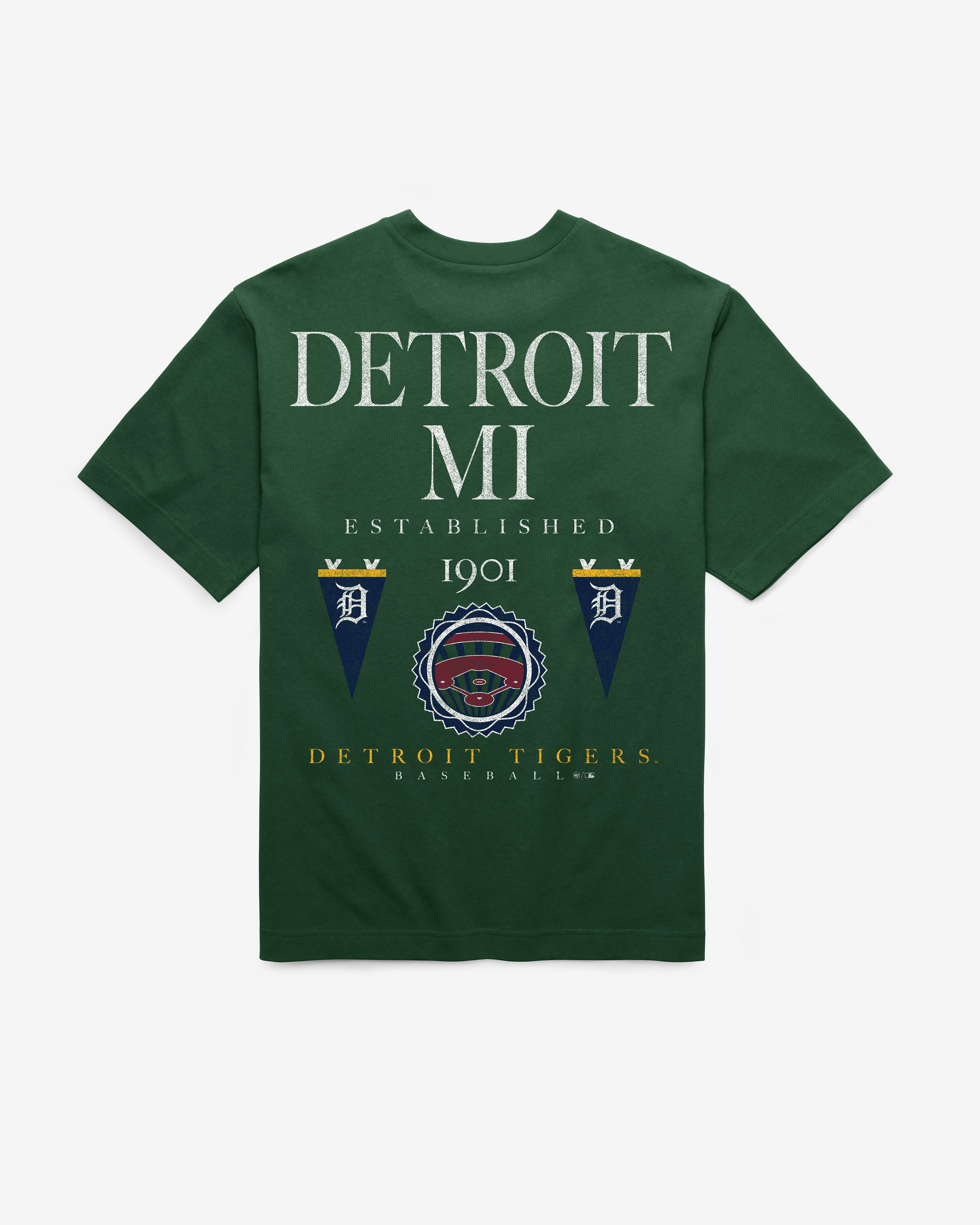 47-brand-detroit-tigers-city-point-t-shirt-dunkelgr-n-herren image 3