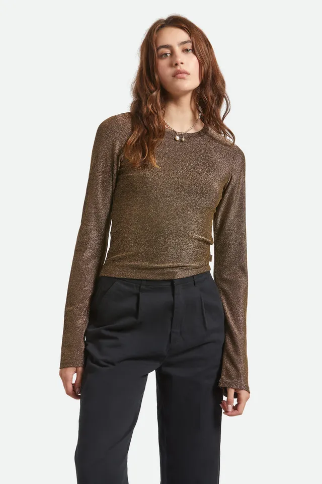 brixton-dolly-slim-l-s-knit-langarmshirt-gold-metallic image 1