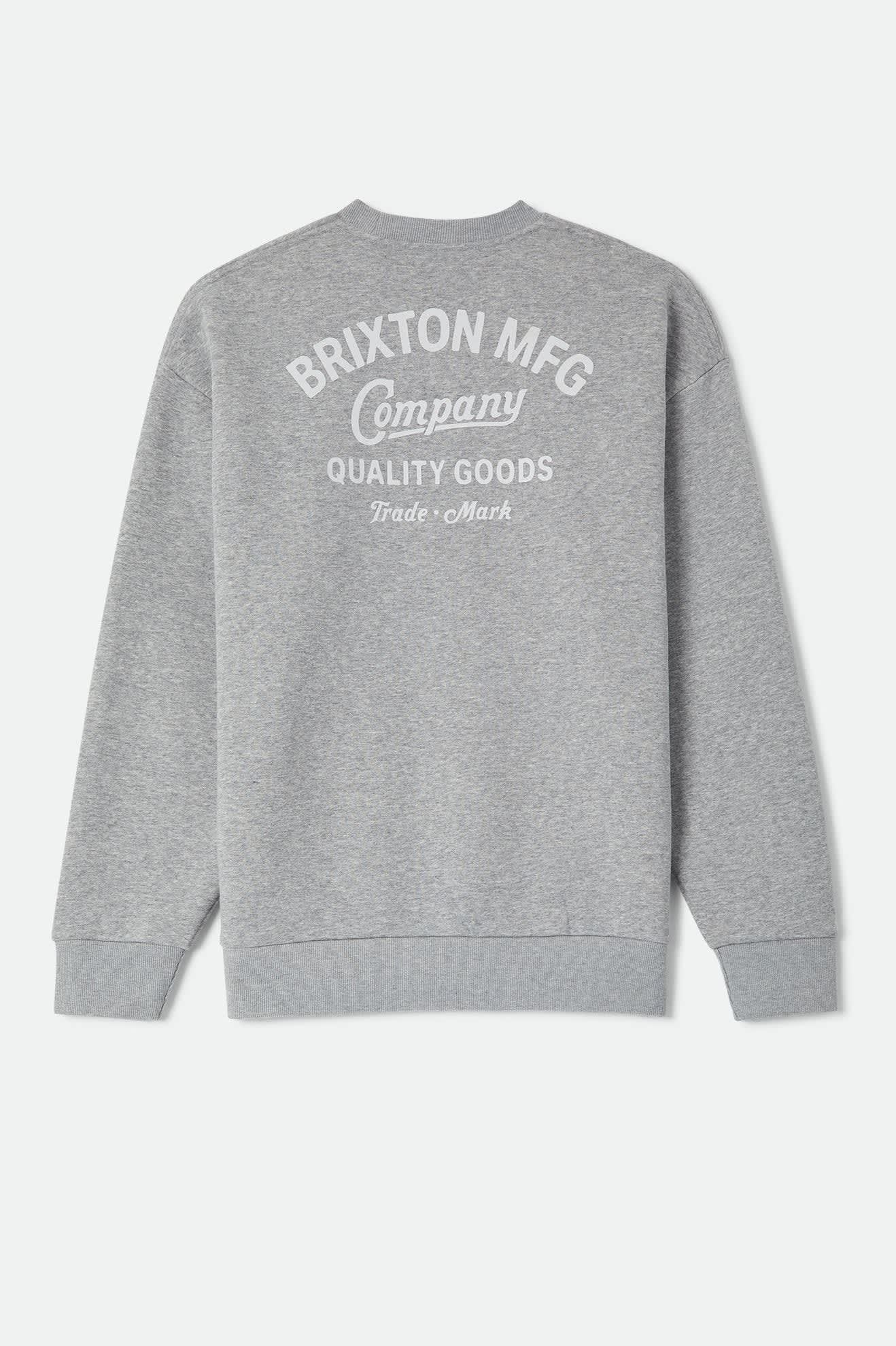 brixton-straton-crew-heather-grey-fleece image 2