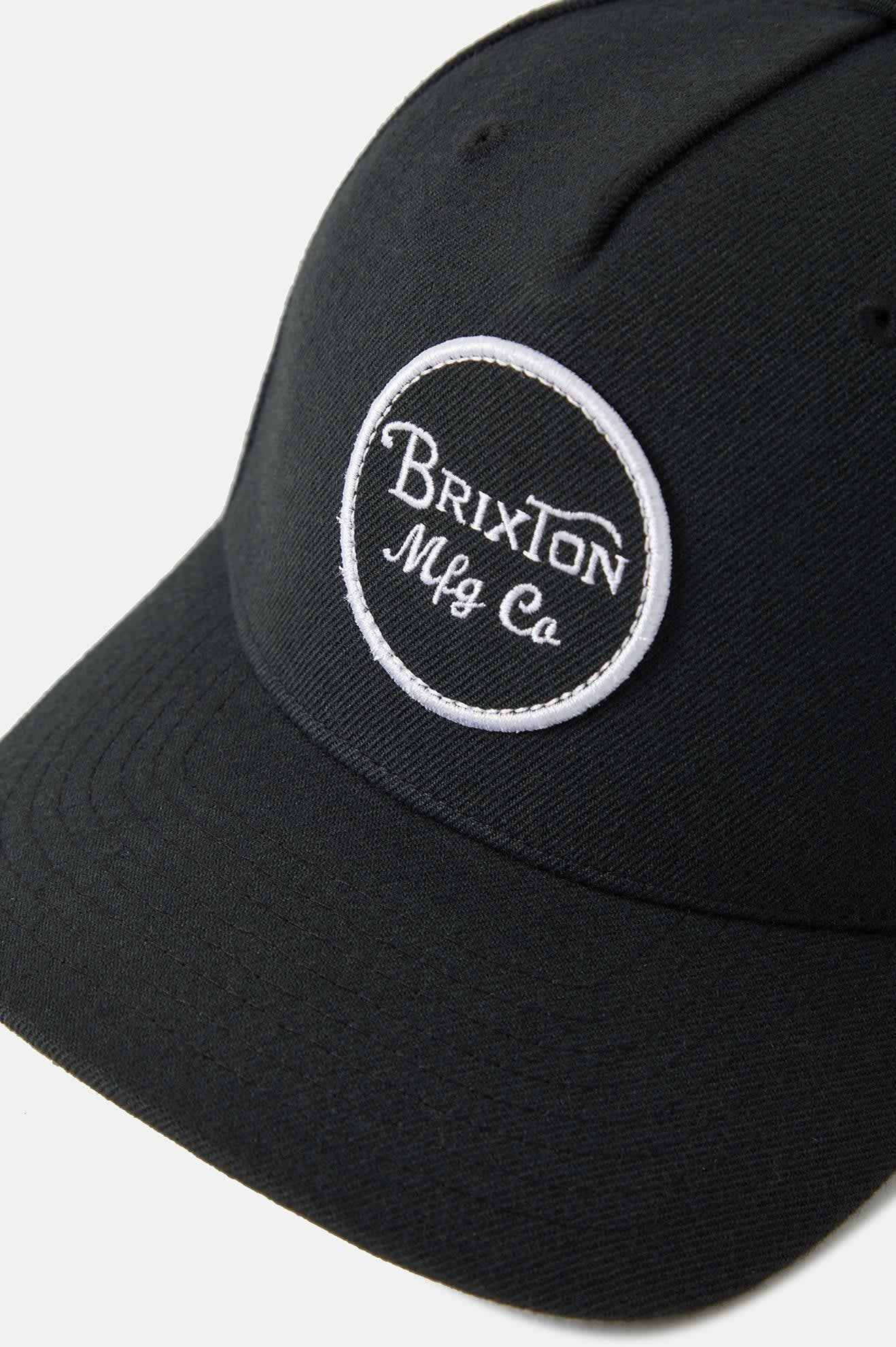brixton-wheeler-snapback-cap-schwarz-flat-bill image 3
