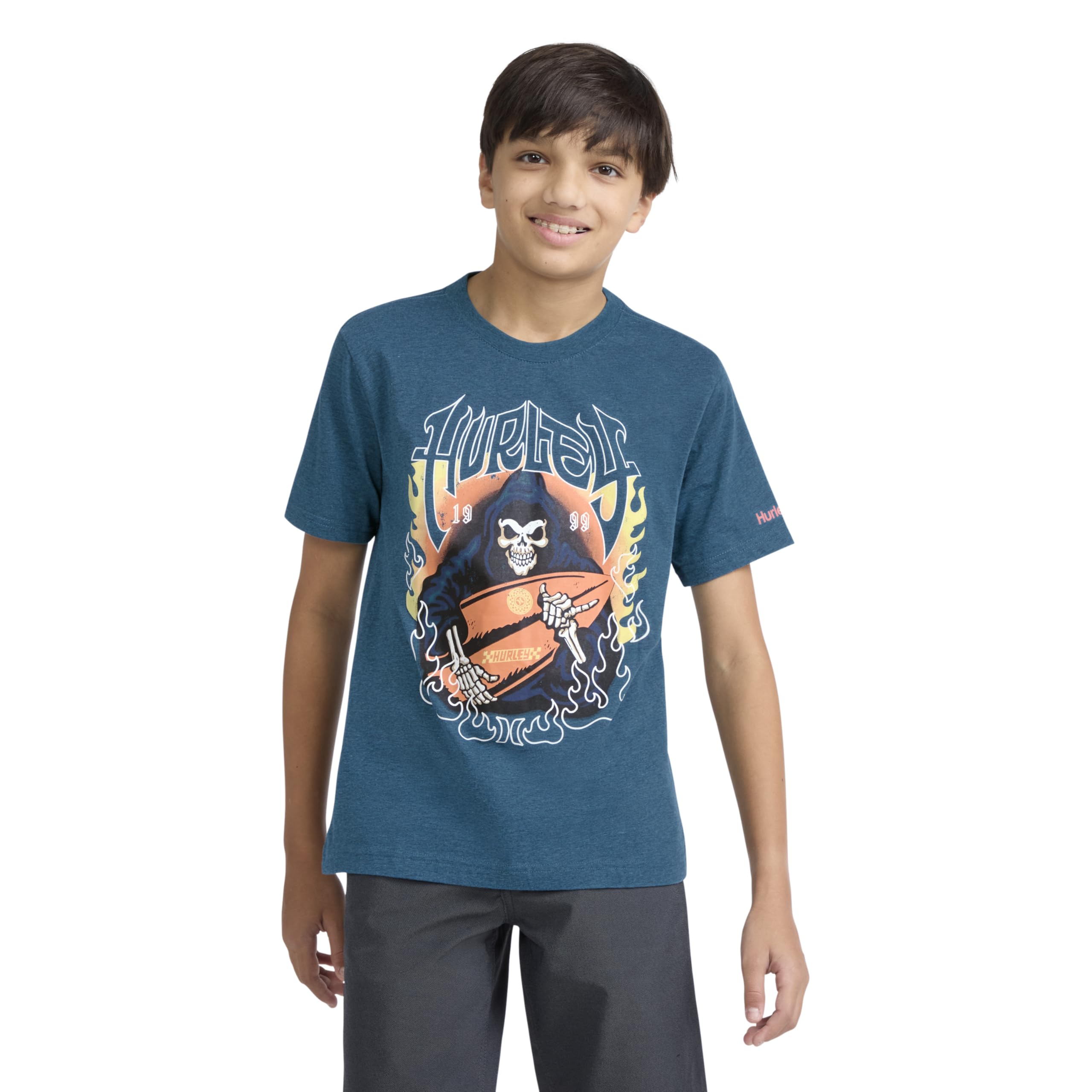 hurley-89059-grafik-t-shirt-jungen-gr-8-10-jahre-kurzarm image 3