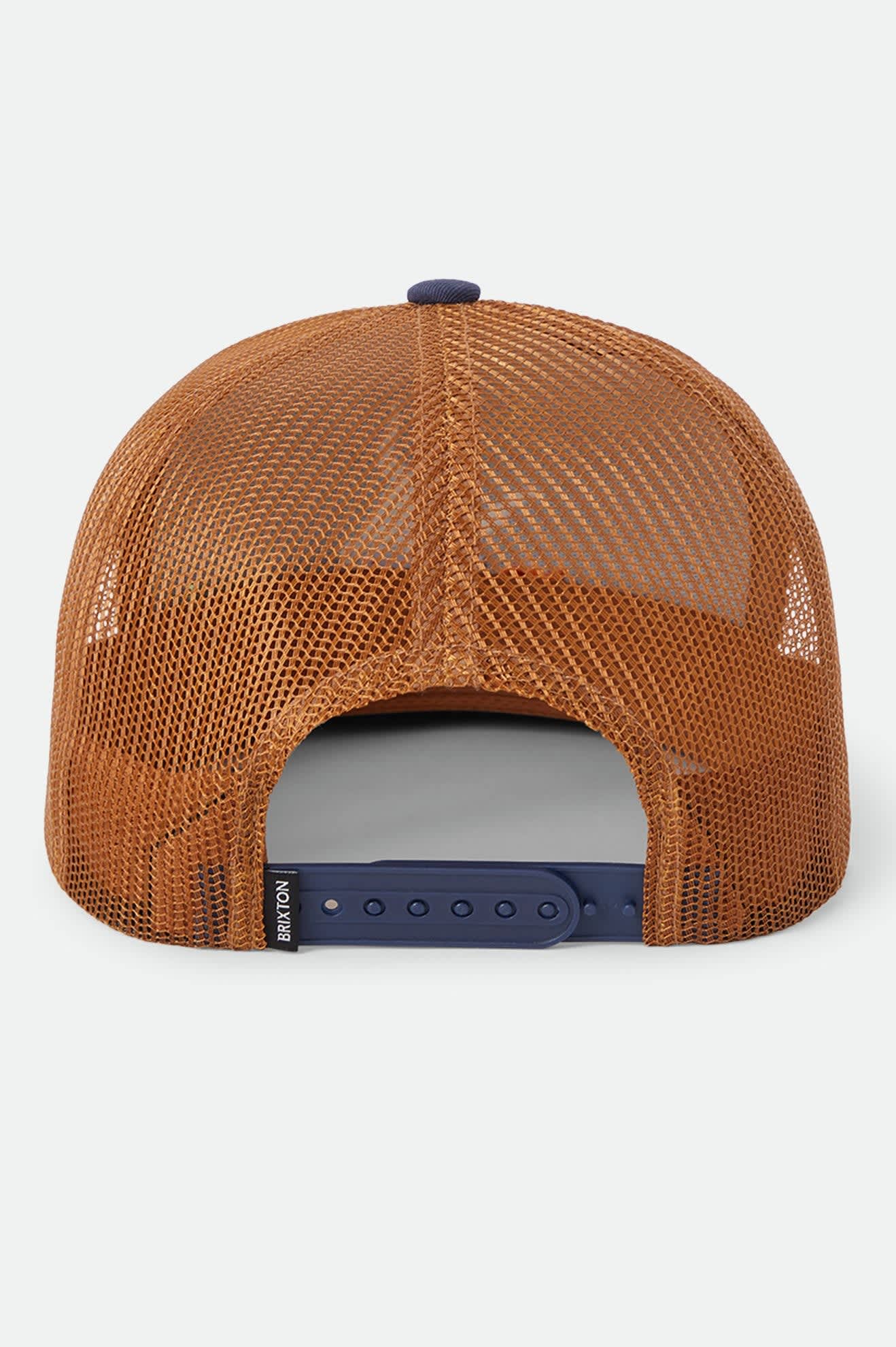 brixton-barren-netplus-trucker-cap-navy-brown-sugar image 2