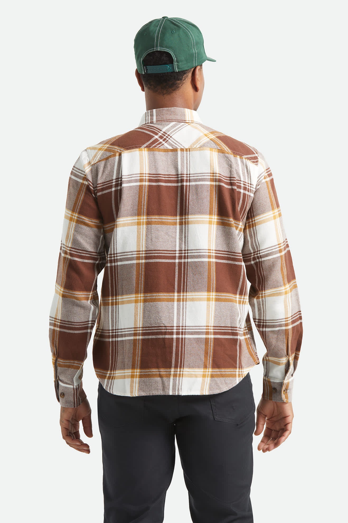 brixton-bowery-flanellhemd-chocolate-off-white-baumwolle image 4