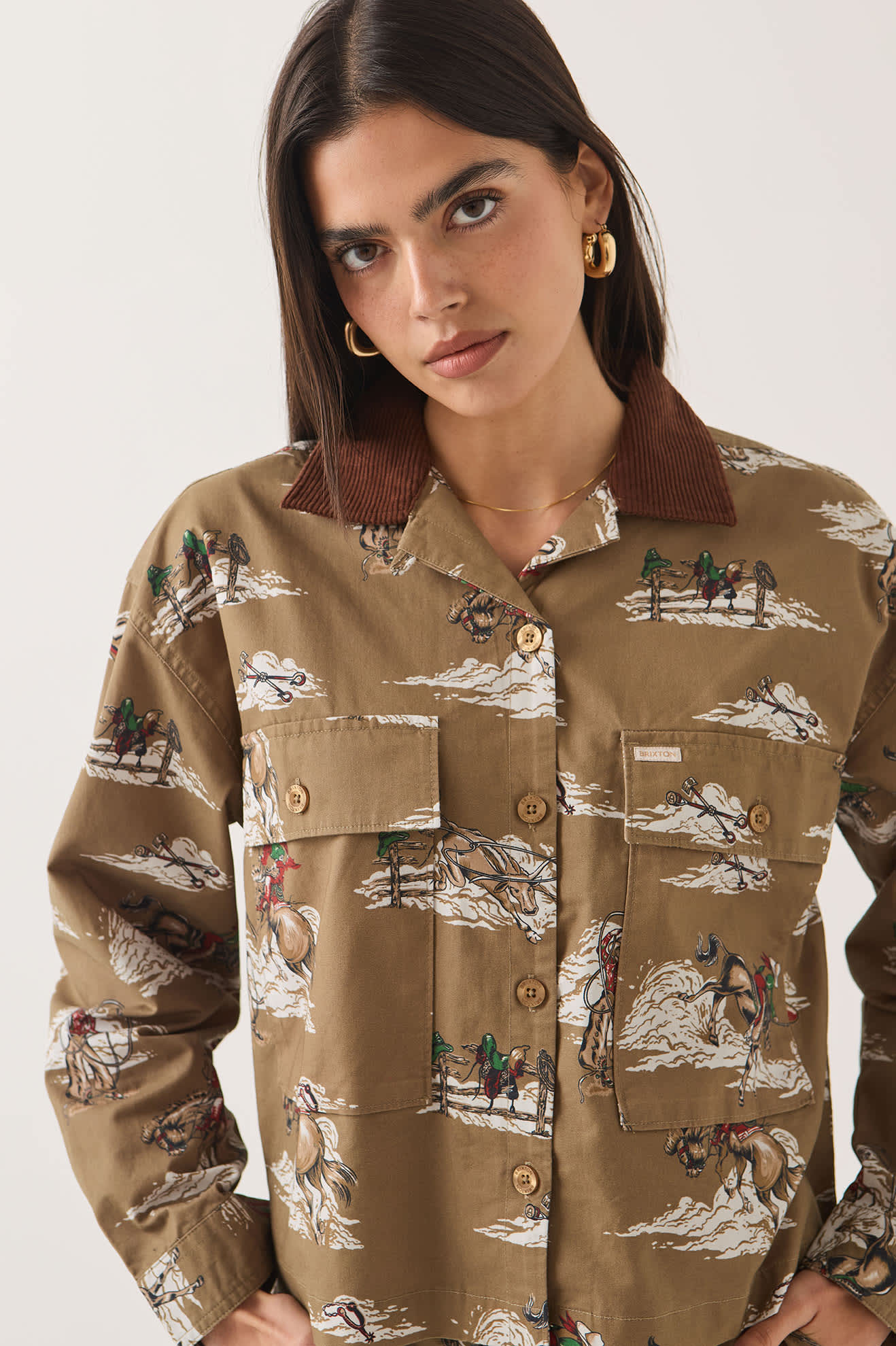 brixton-utopia-overshirt-mid-century-cowboy-print-baumwolle image 6