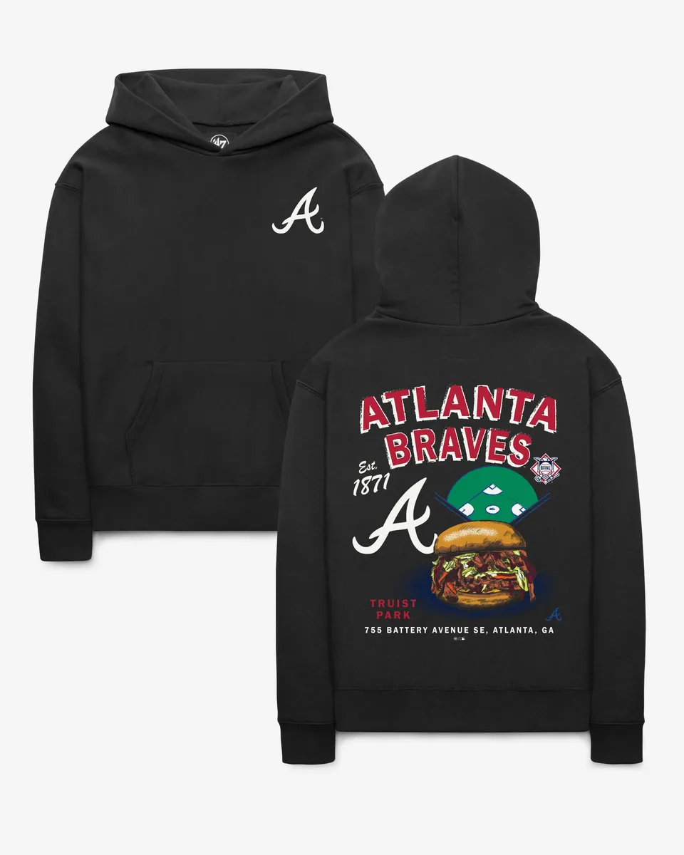 47-brand-atlanta-braves-stadium-eats-foundation-hoodie-schwarz image 1