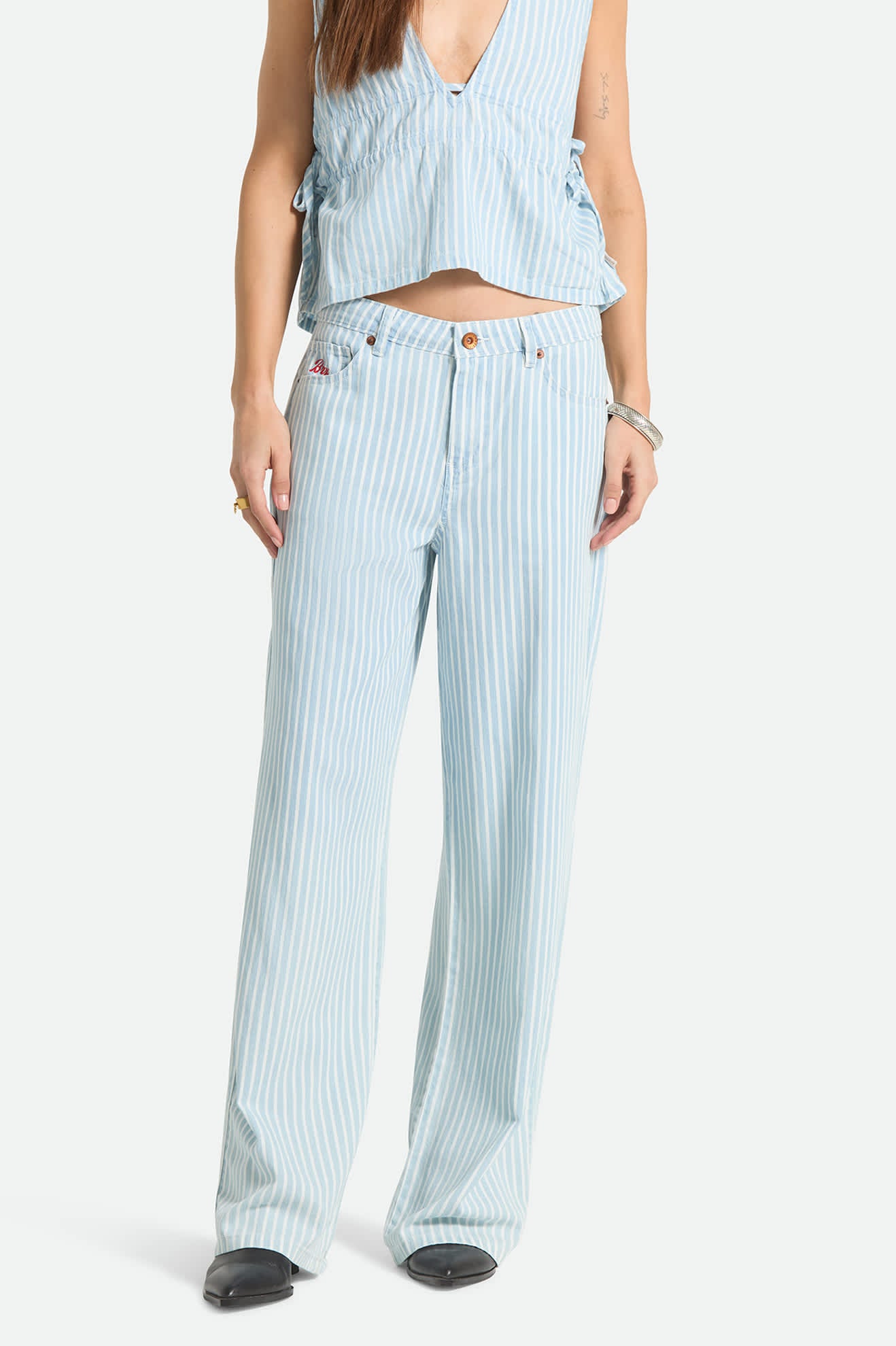brixton-chloe-5-pocket-pant-chino-two-boot-stripe image 1