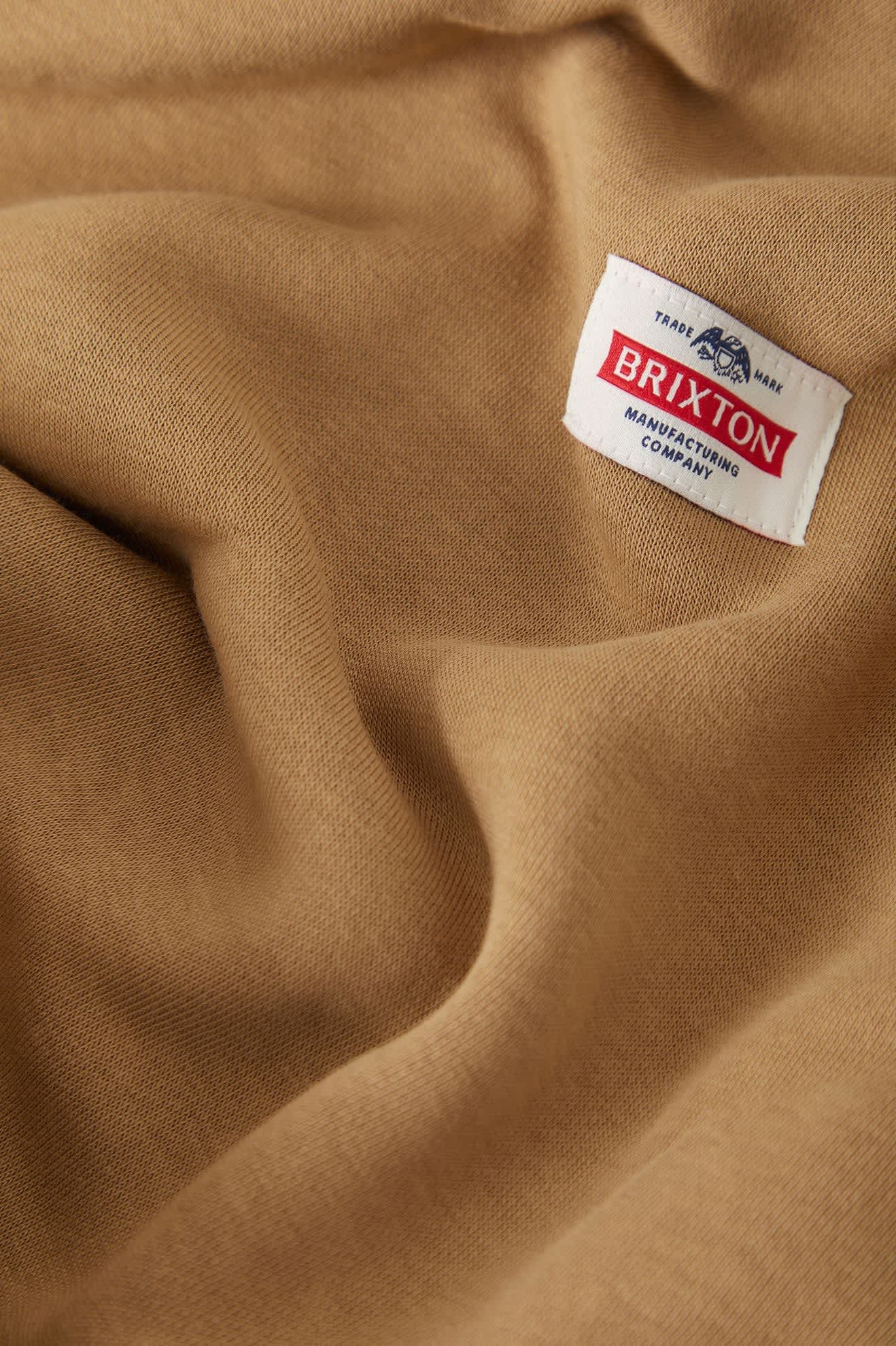 brixton-trademark-hood-hoodie-british-khaki-baumwollfleece image 4