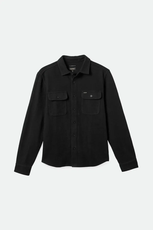 brixton-bowery-overshirt-schwarz-twill-langarm image 1