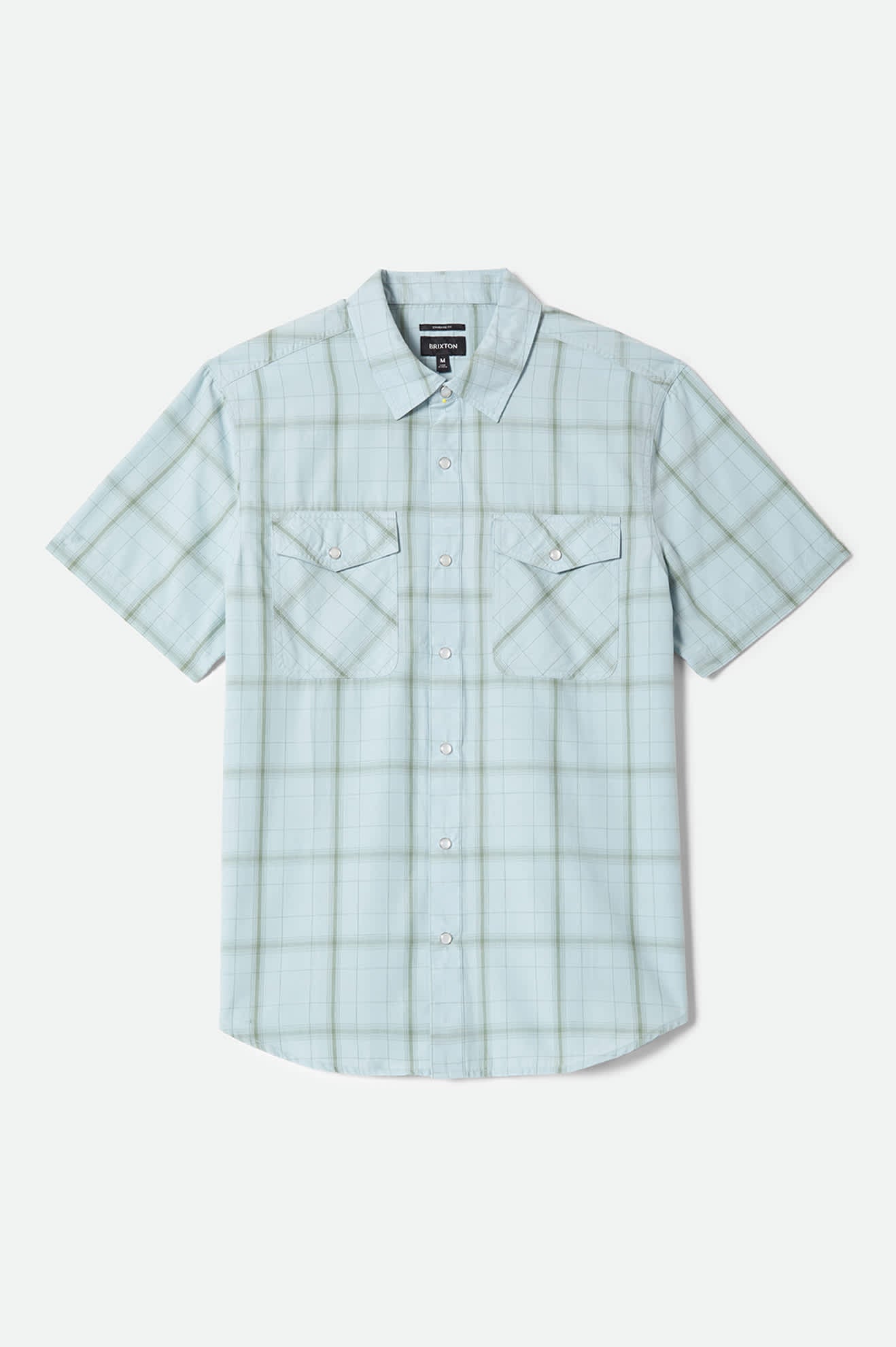 brixton-breezy-wayne-kurzarmhemd-seafoam-plaid-karo image 1