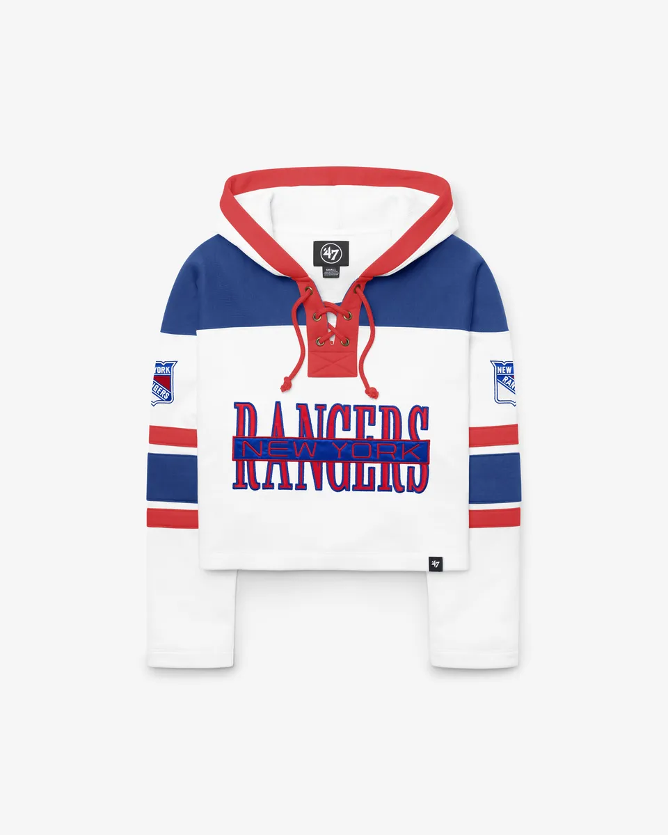 47-brand-lacer-new-york-rangers-hoodie-white-wash-damen image 1