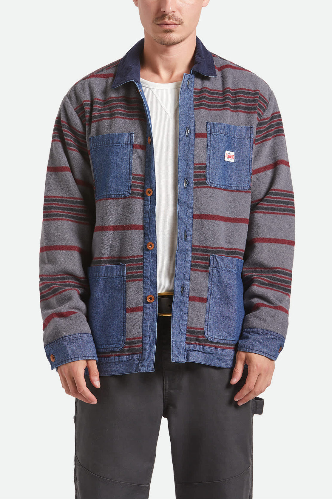 brixton-altered-threads-chore-coat-medium-wash image 2