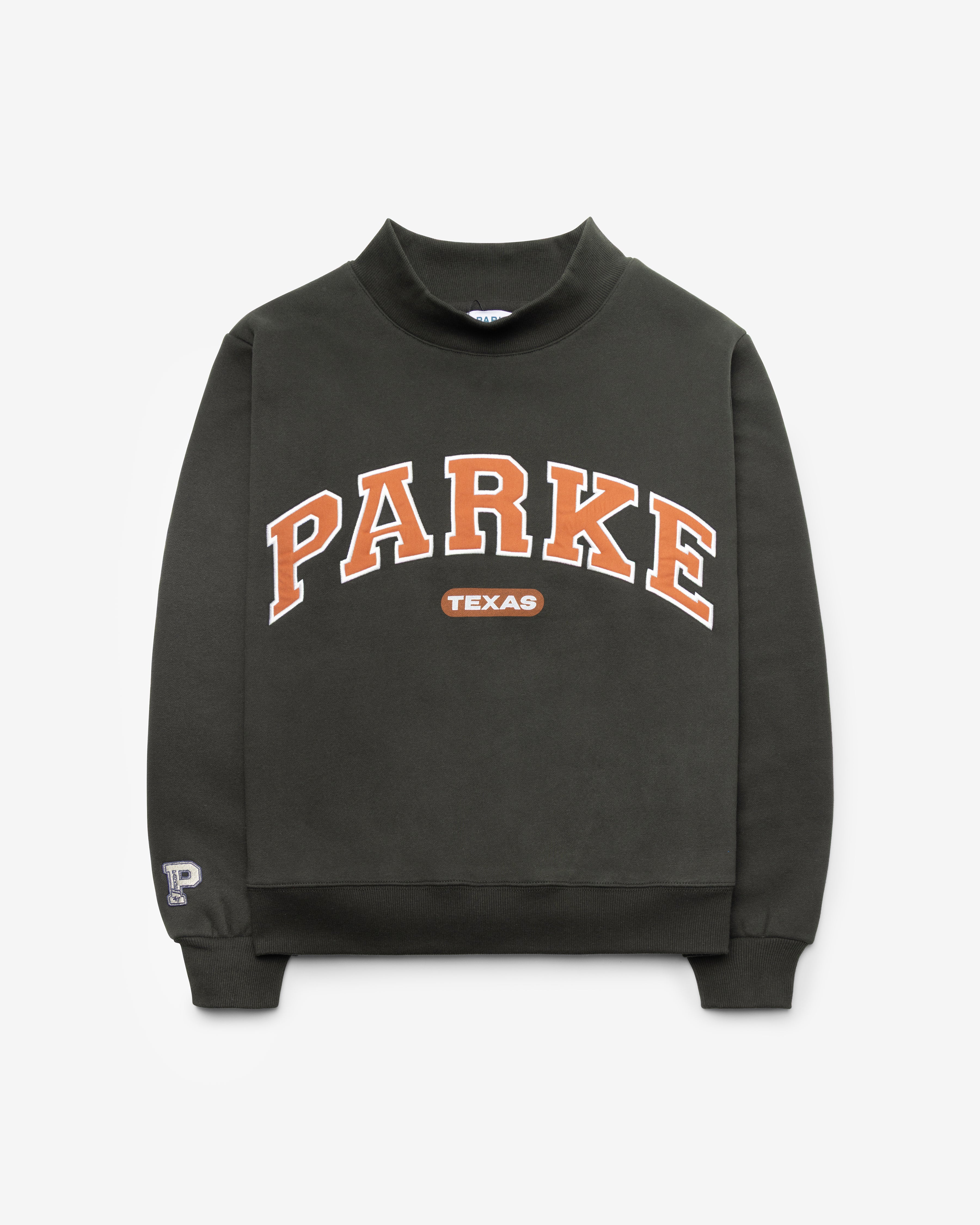 47-headline-crew-texas-varsity-mockneck-sweatshirt-charcoal image 2